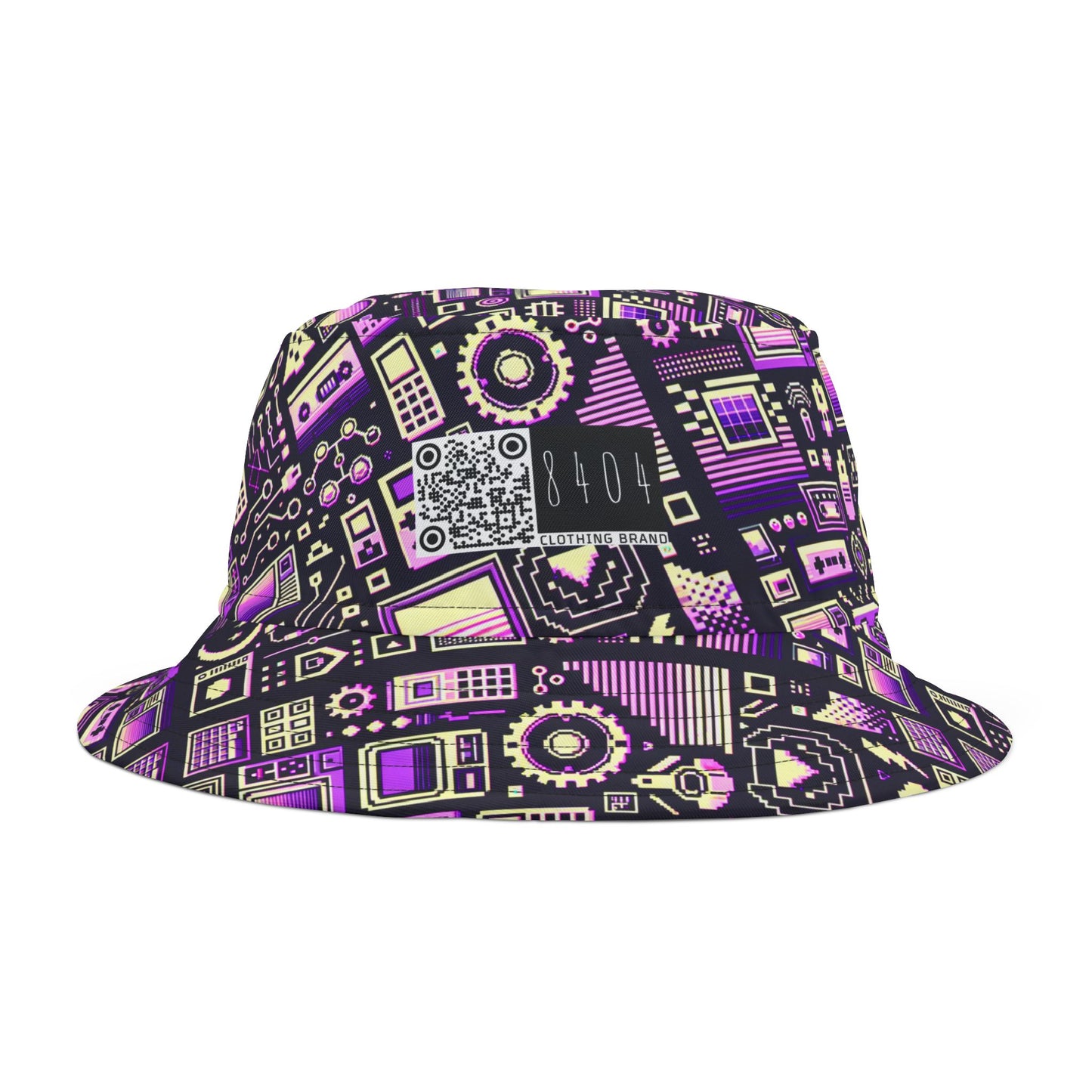 Digital Nostalgia Remix Modern Vintage Fusion Bucket Hat - 8404 Design-54