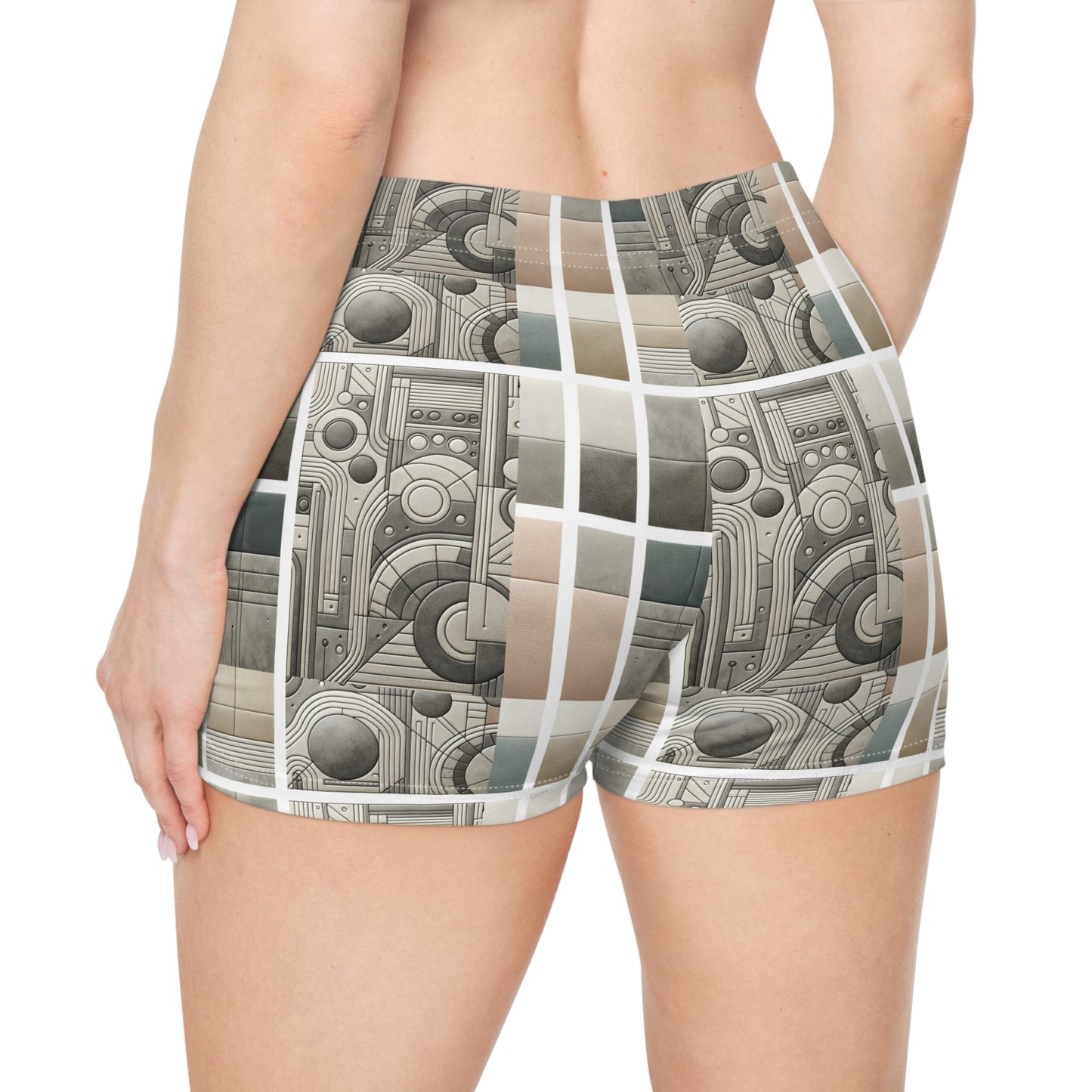 Tech Utility Chic Tech-Forward Minimalist Women's Shorts - 8404 Design-59