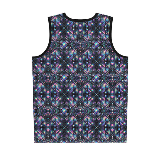 Galactic Hues Tech-Forward Cosmic Fusion Basketball Jersey - 8404 Design-58