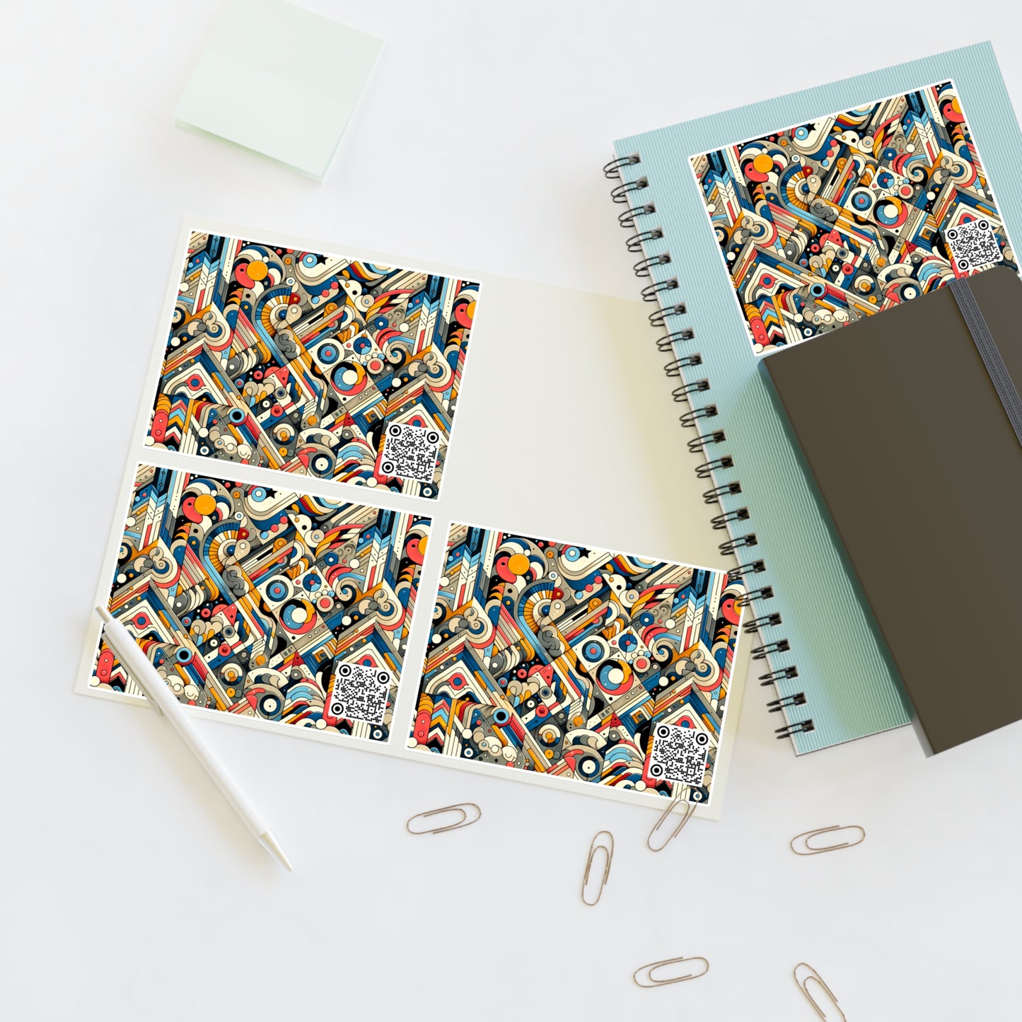 Abstract Graphic Art Modern Artistic Expression Sticker Sheets - 8404 Design-62