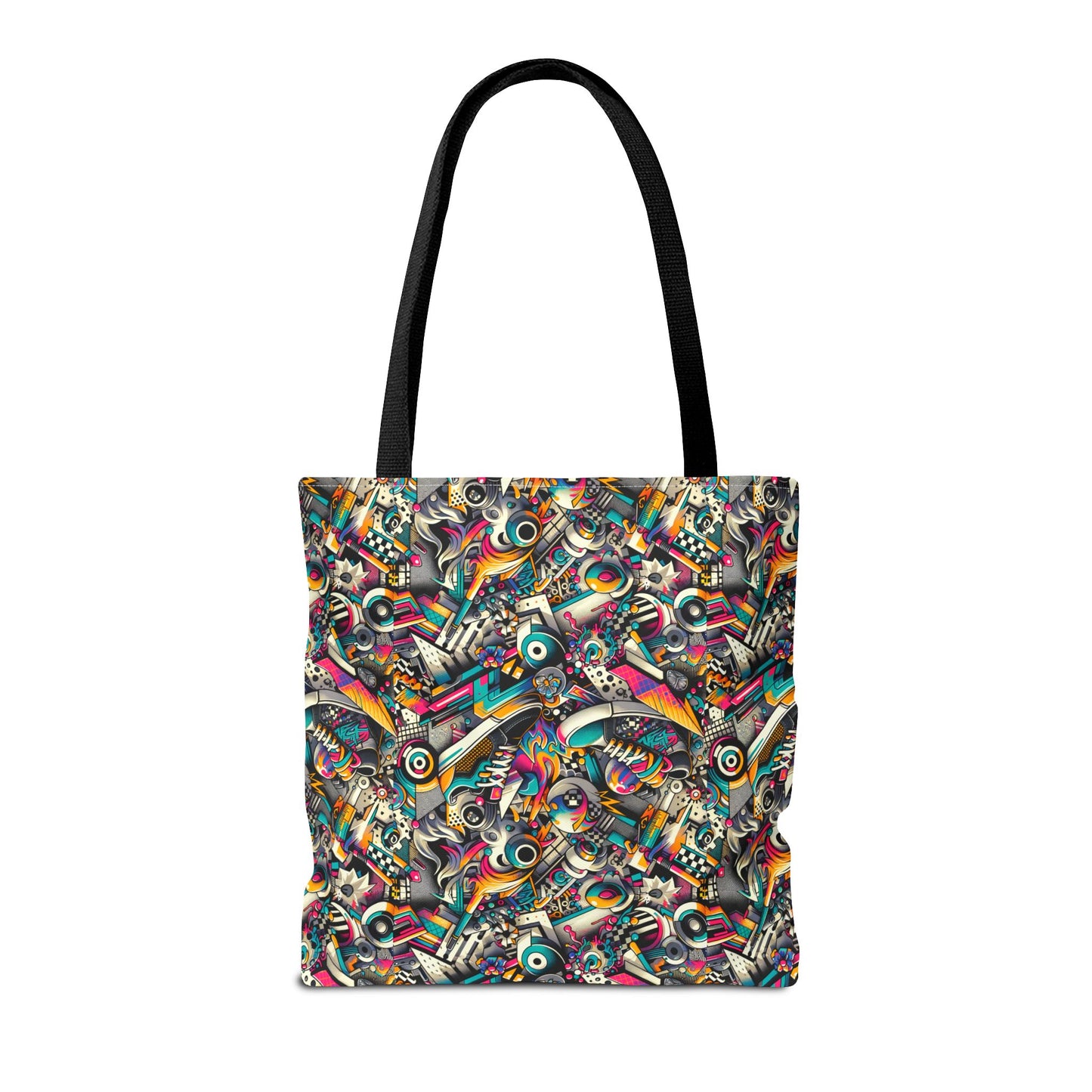 Urban Graffiti Fusion Eclectic Street Art Meets Modern Tech Culture Tote Bag - 8404 Design-55