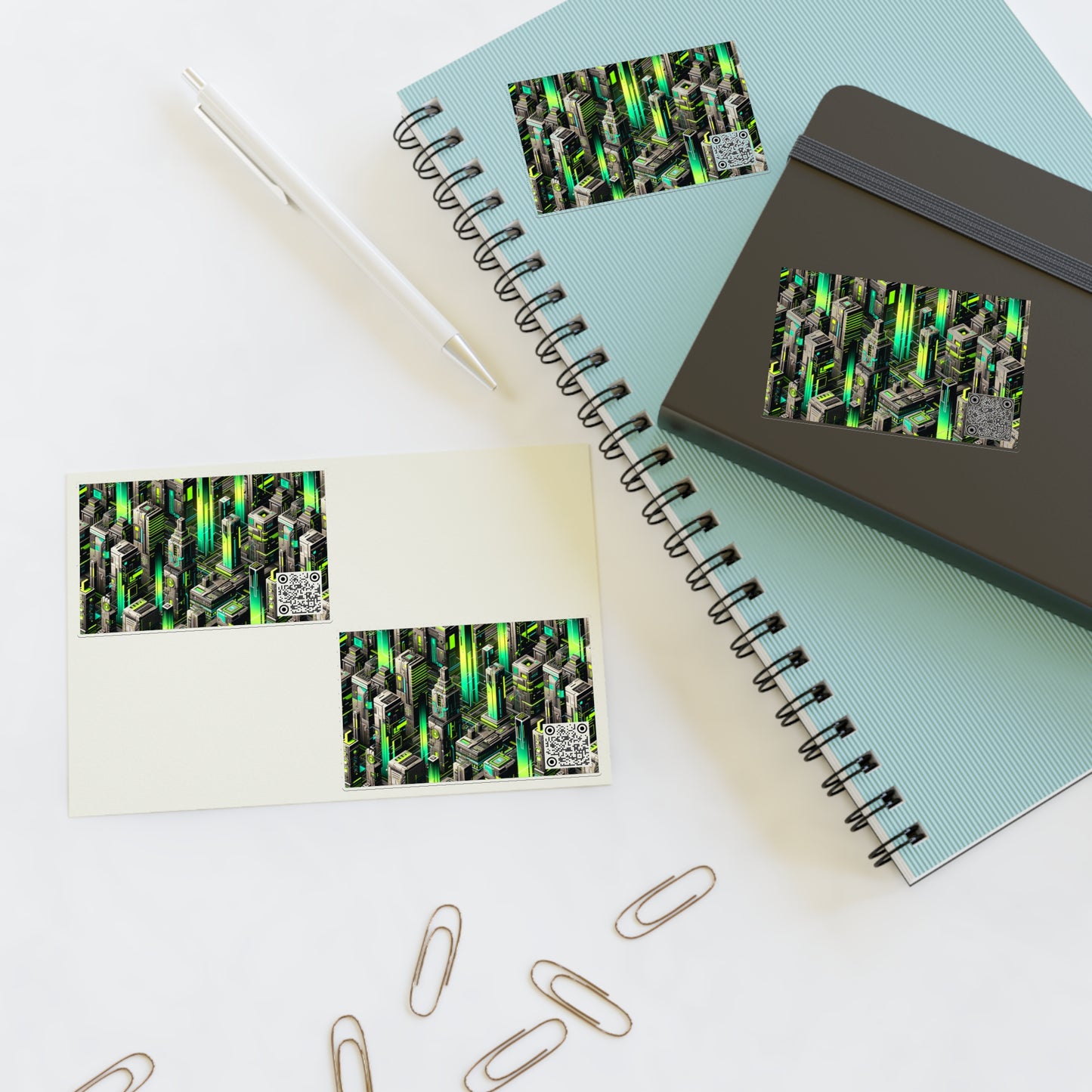 Digital Rebellion Tech-Forward Streetwear Sticker Sheets - 8404 Design-63