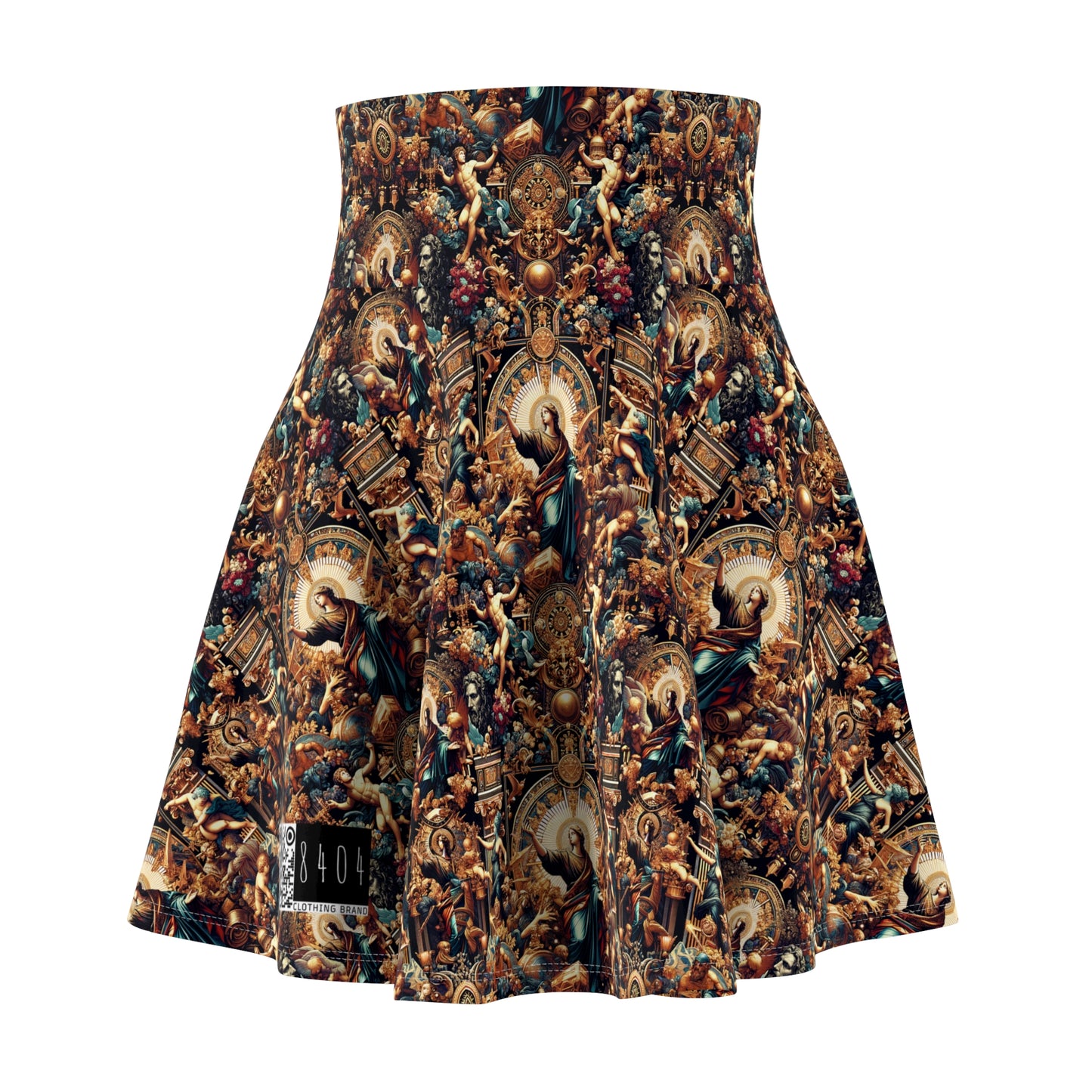 Digital Renaissance Luxurious Streetwear Inspired By Classical Art With a Modern Twist Women's Skater Skirt - 8404 Design-64