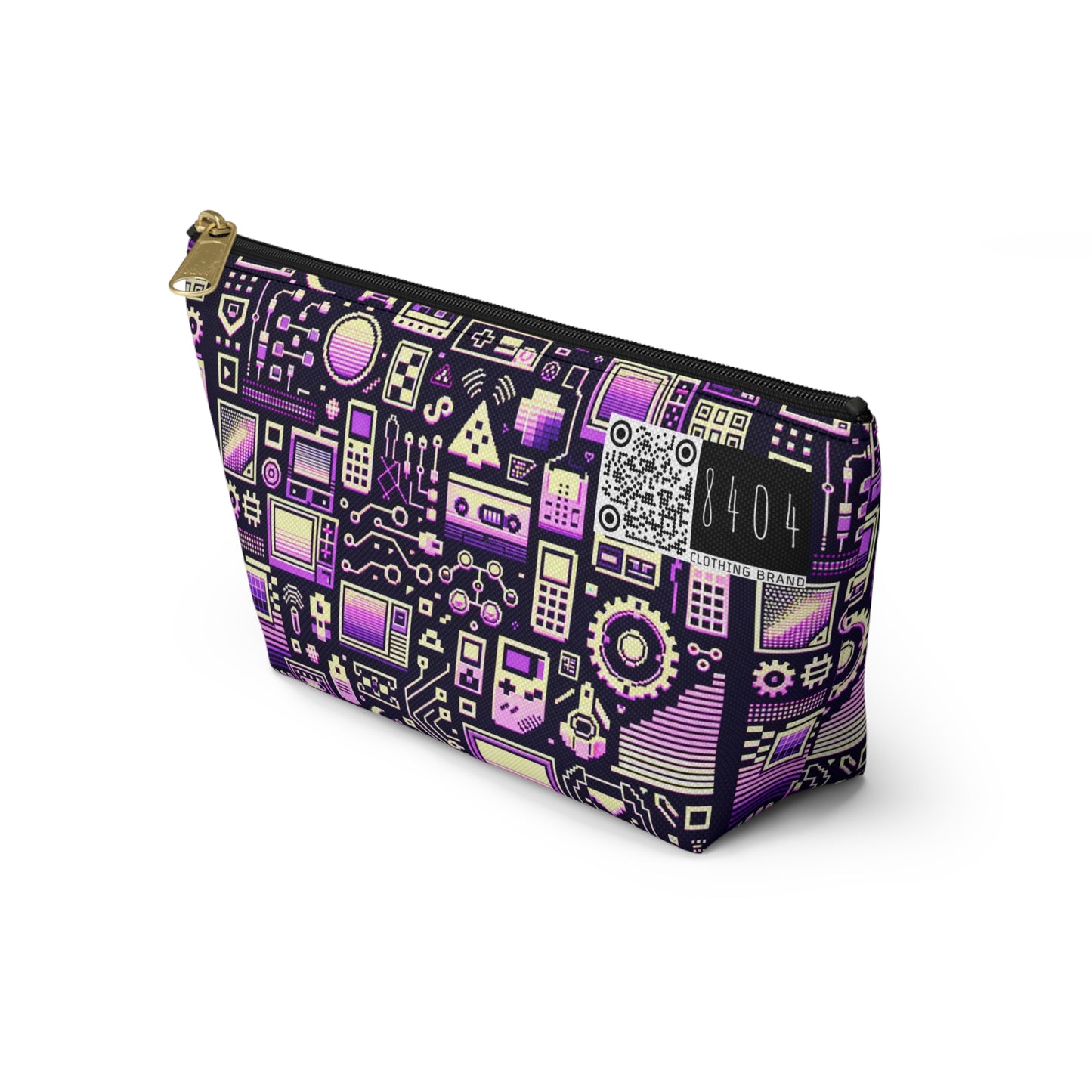 Digital Nostalgia Remix Modern Vintage Fusion Accessory Pouch W T-Bottom - 8404 Design-54
