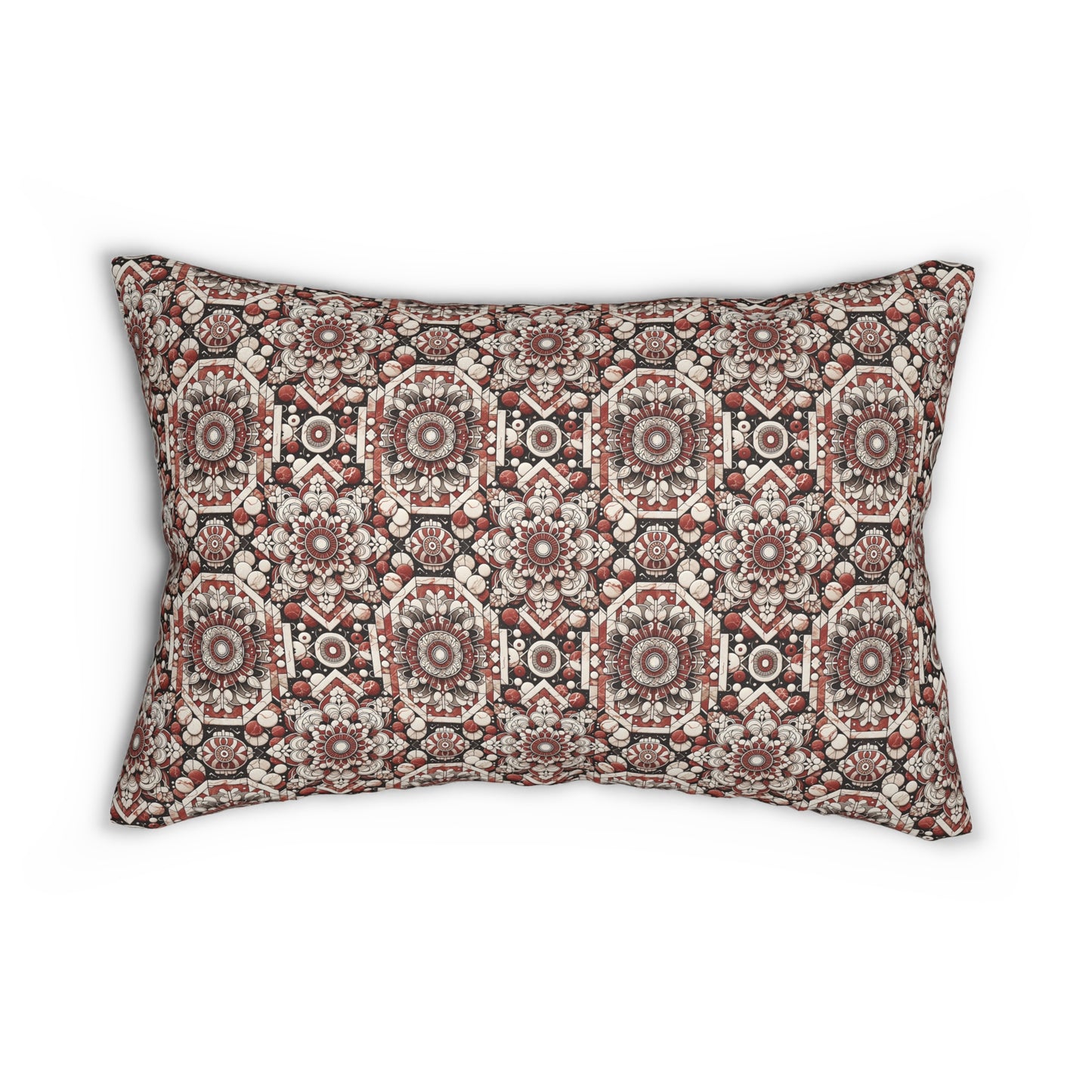 Neo Jomon Sculptural Aesthetics Artisanal Streetwear Spun Polyester Lumbar Pillow - 8404 Design-55 S