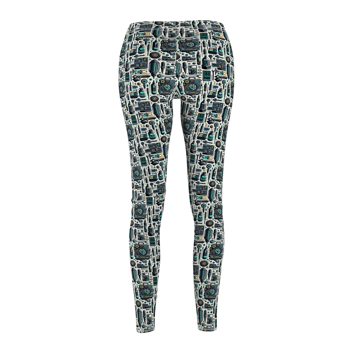 Tech Utility Fusion Modern Tech Streetwear Women's Cut & Sew Casual Leggings - 8404 Design-53