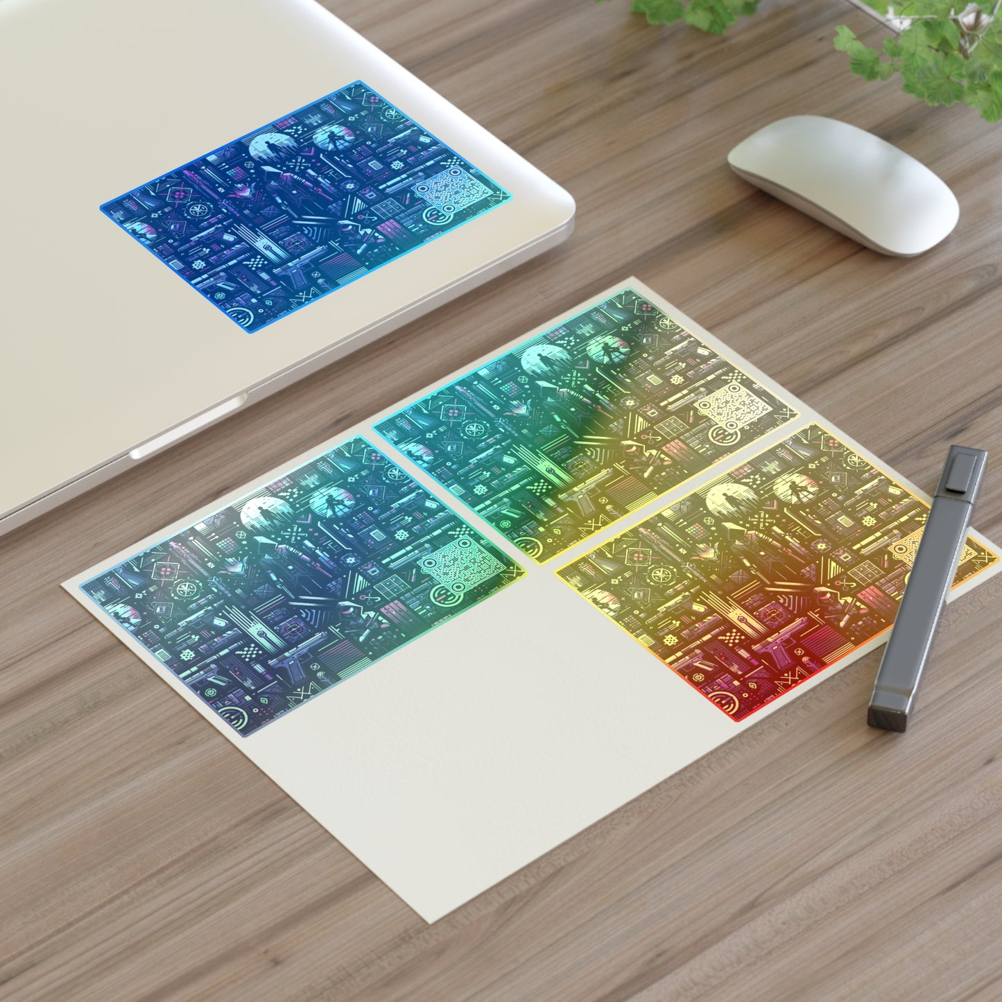 Tech Noir Futuristic Cyberpunk Sticker Sheets - 8404 Design-63