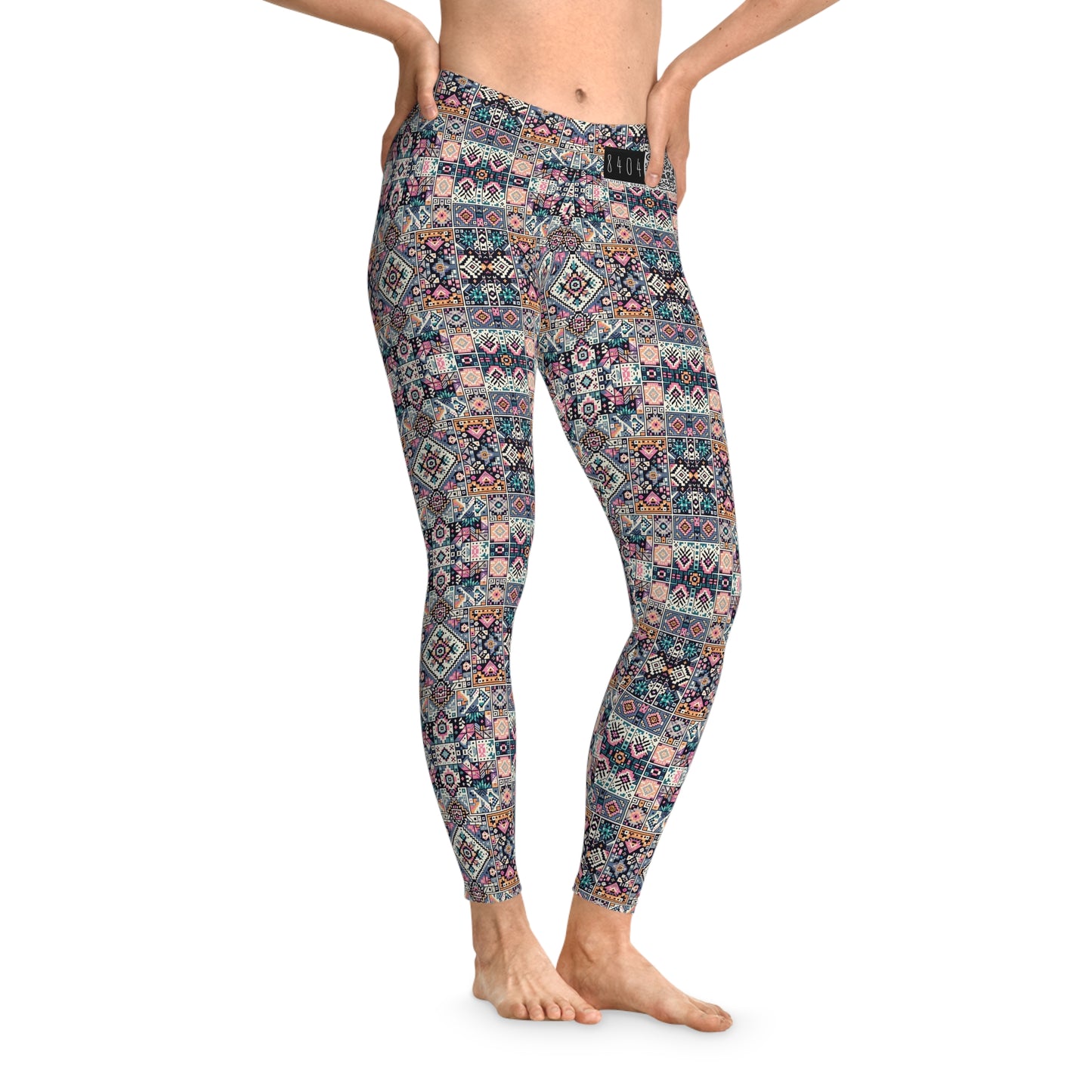 Digital Artisanal Fusion Digital Artisanal Stretch Leggings - 8404 Design-65