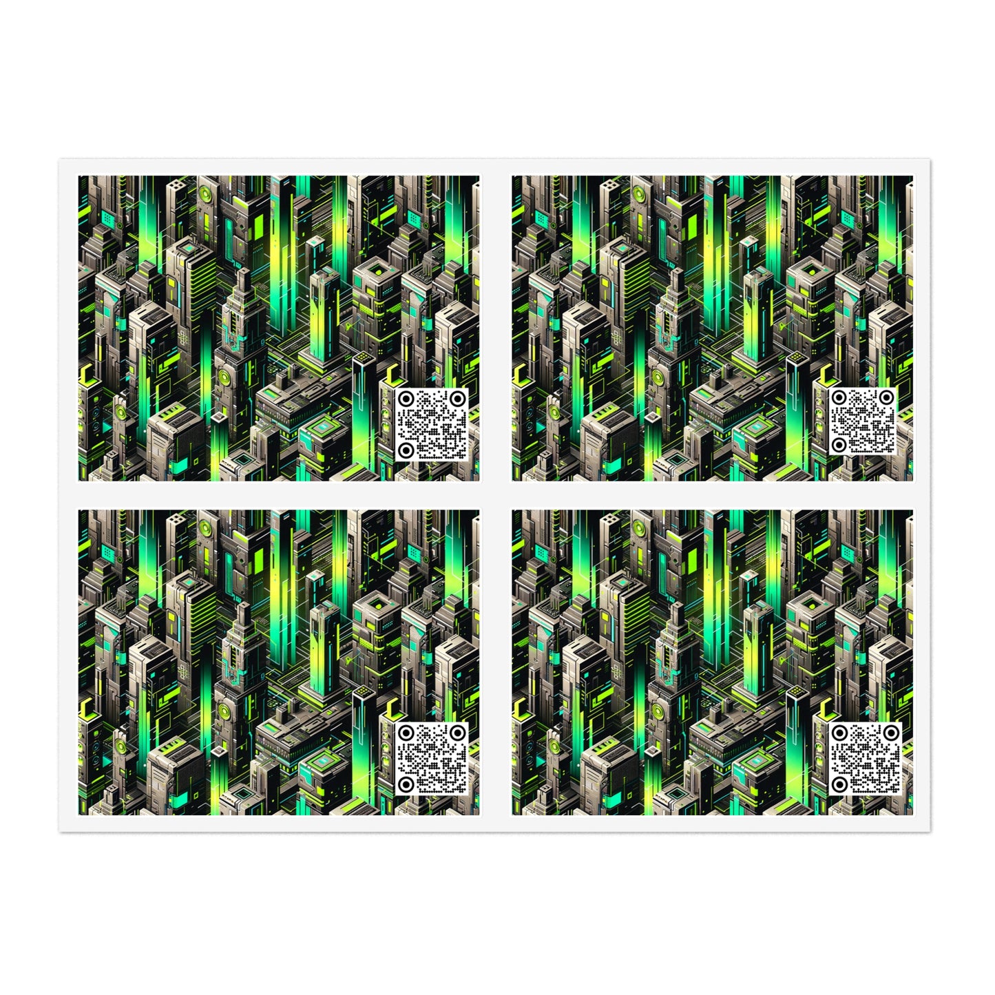 Digital Rebellion Tech-Forward Streetwear Sticker Sheets - 8404 Design-63