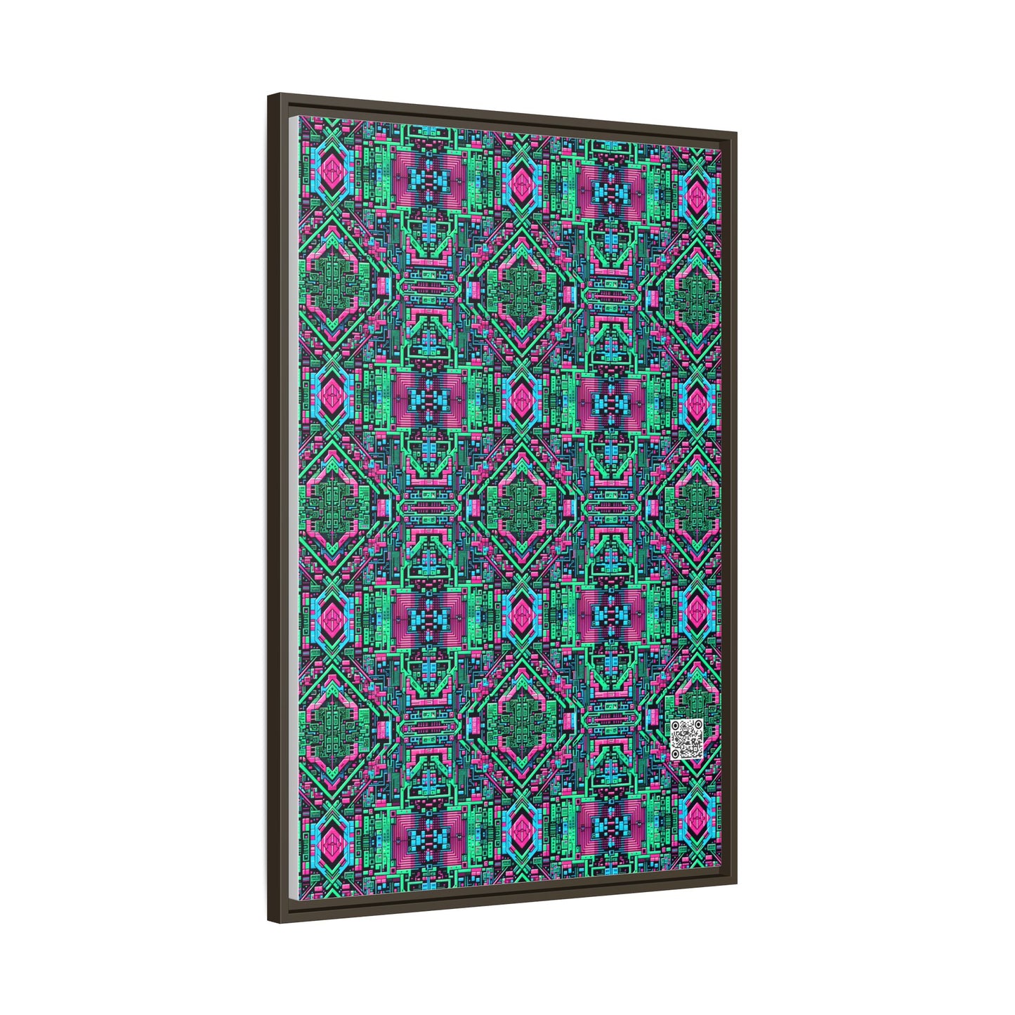 Digital Glitch Vibes Tech-Inspired Streetwear Matte Canvas, Framed (multi-Color) - 8404 Design-71 A