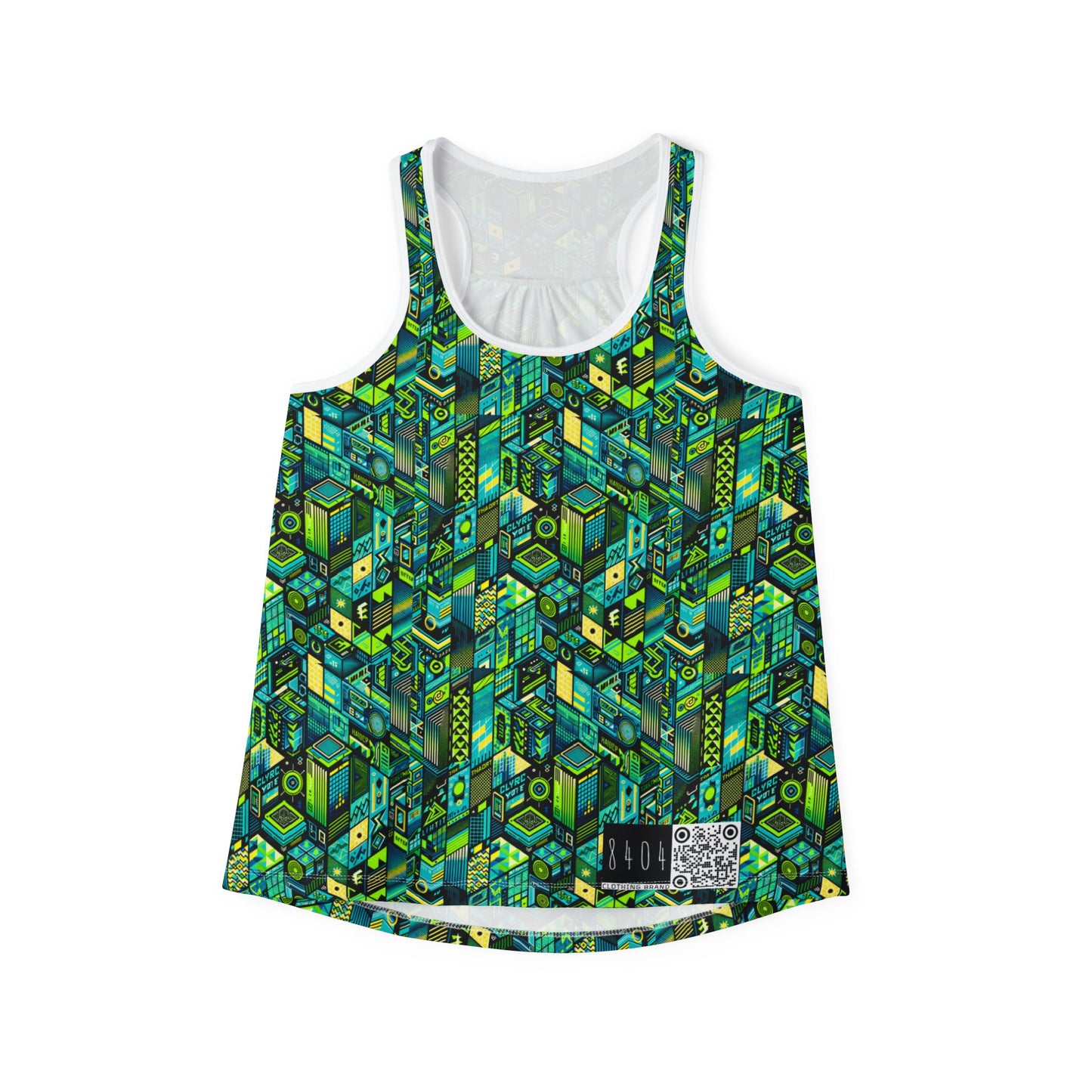 Tech-Infused Neon Tech-Forward Streetwear Women's Tank Top - 8404 Design-61