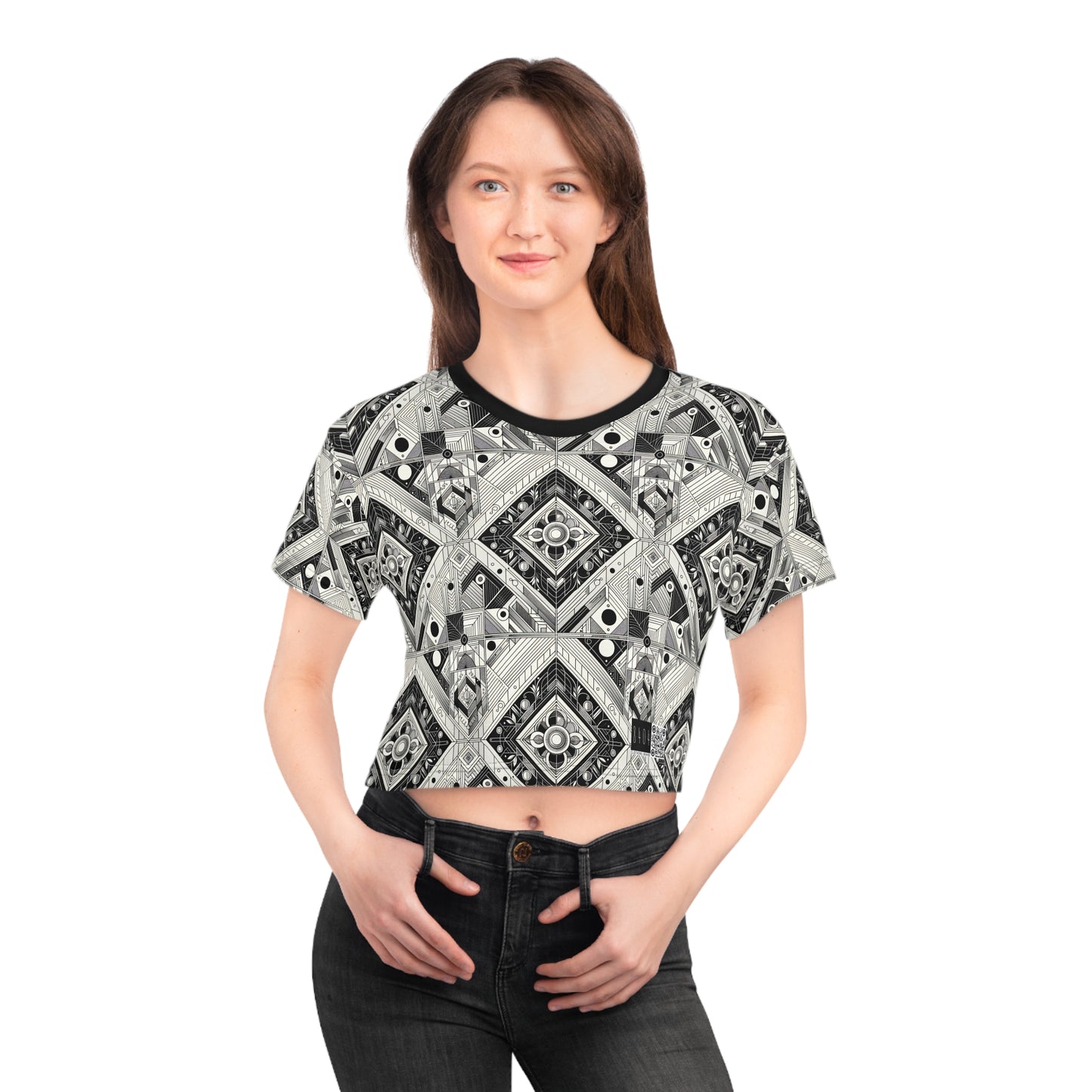 Tech Minimalism Minimalist Tech Crop Tee - 8404 Design-54