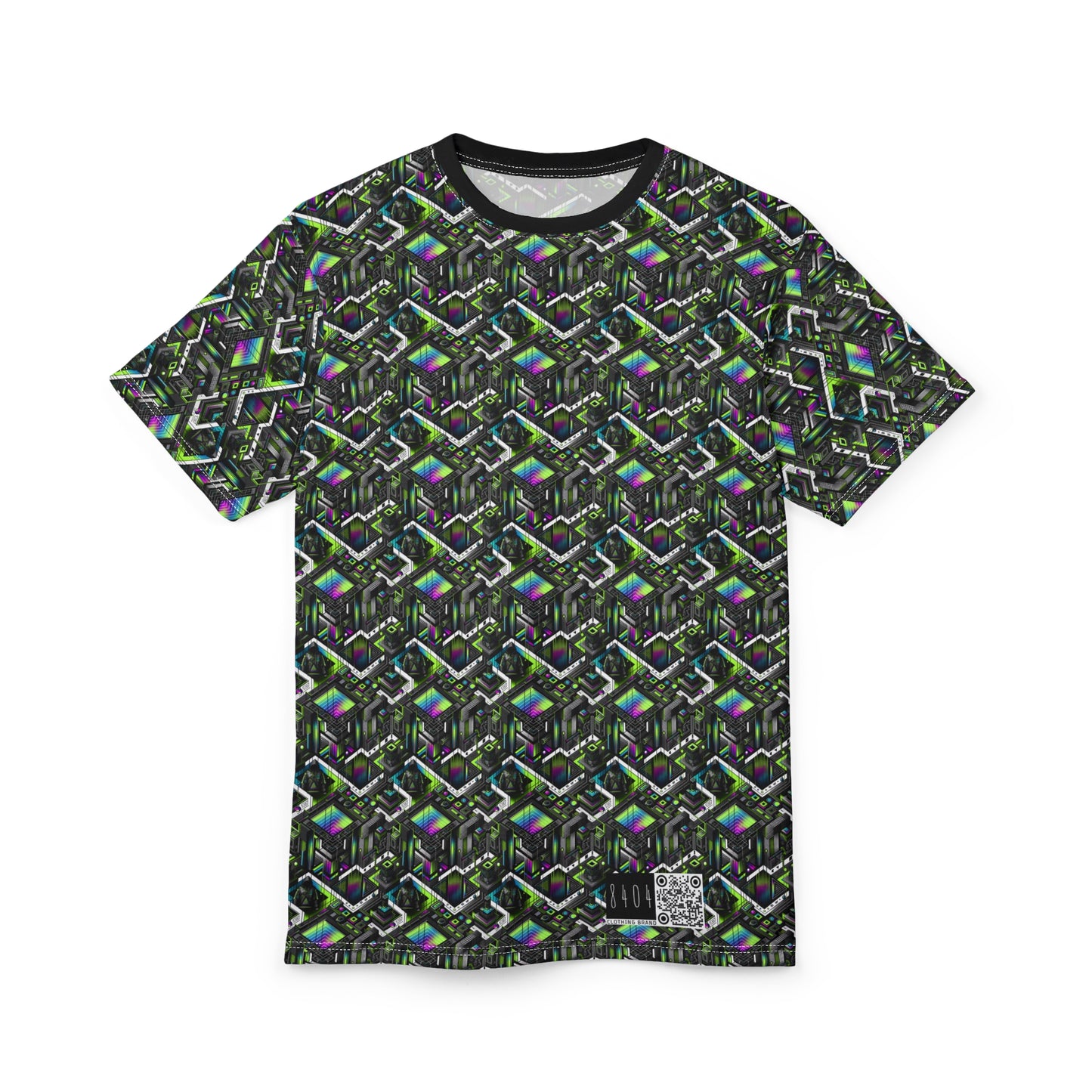 Retro Futurism Graphics Tech-Forward Streetwear Unisex Cut & Sew Tee - 8404 Design-52