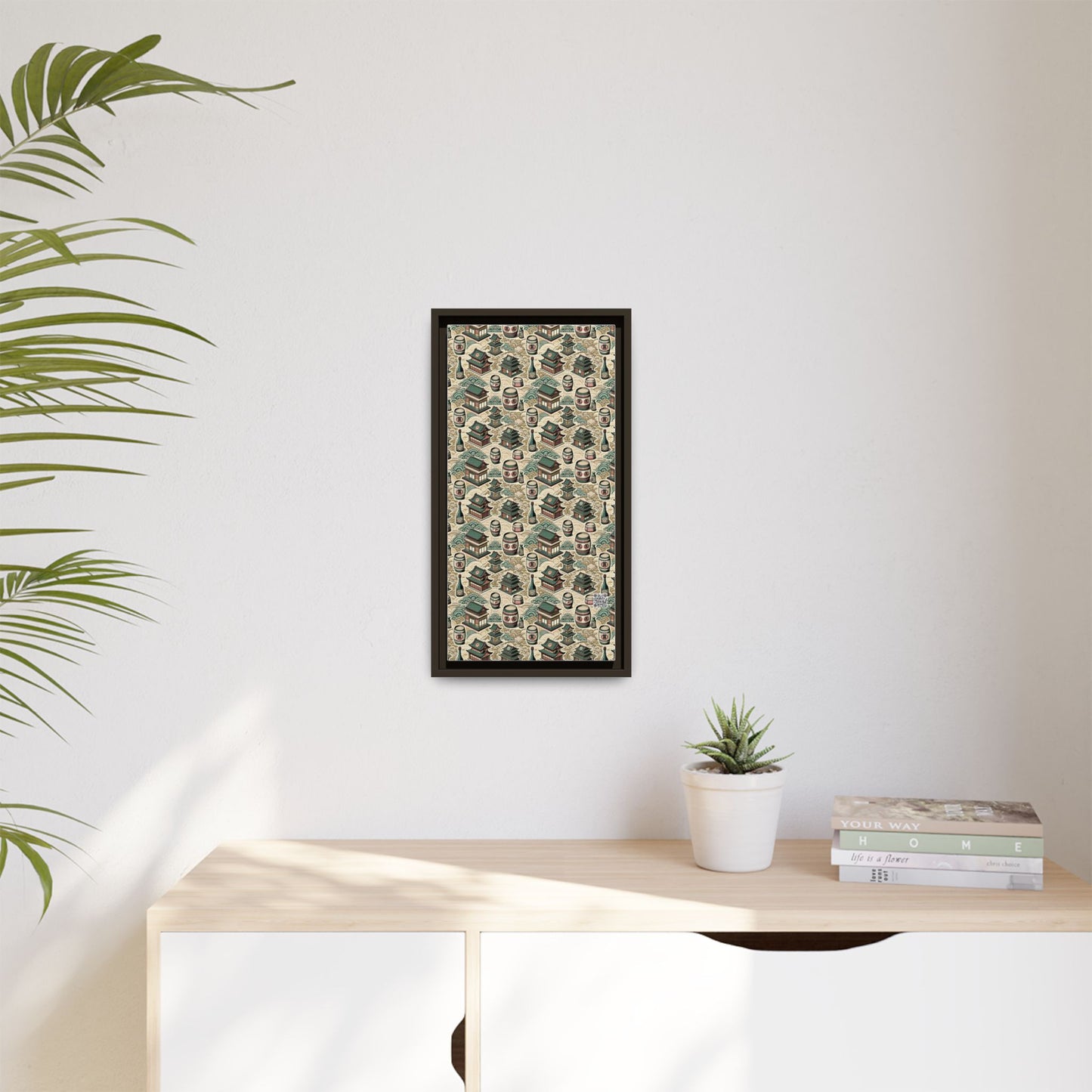 Cultural Artisanal Fusion Contemporary Cultural Elegance Matte Canvas, Framed (multi-Color) - 8404 Design-68 B