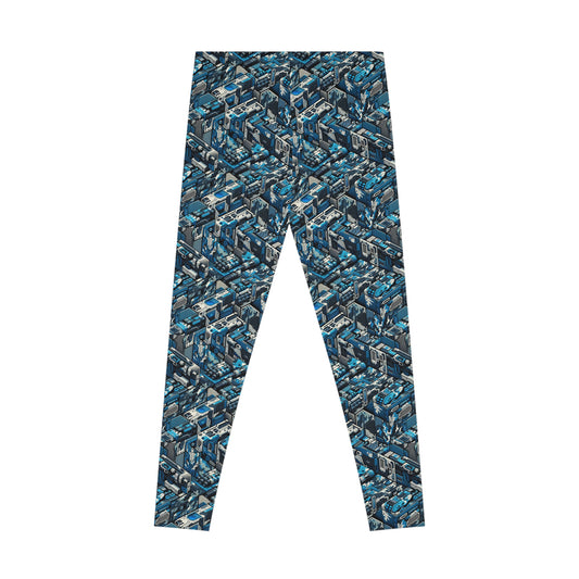 Tech Urban Camo Tech-Forward Streetwear With a Futuristic Military Edge Stretch Leggings - 8404 Design-51