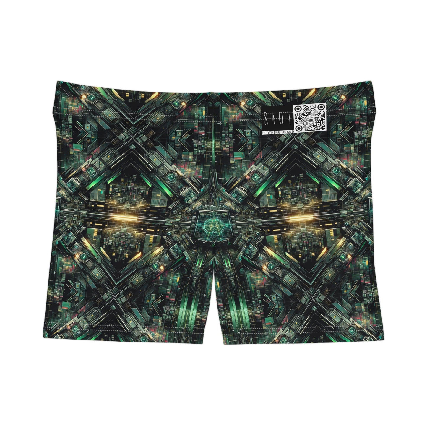 Tech Noir Graphics Tech-Inspired Streetwear Women's Shorts - 8404 Design-56