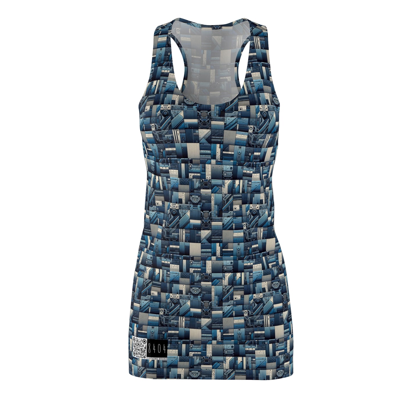 Tech-Inspired Utility Tech-Forward Streetwear With Utilitarian Edge Women's Cut & Sew Racerback Dress - 8404 Design-44