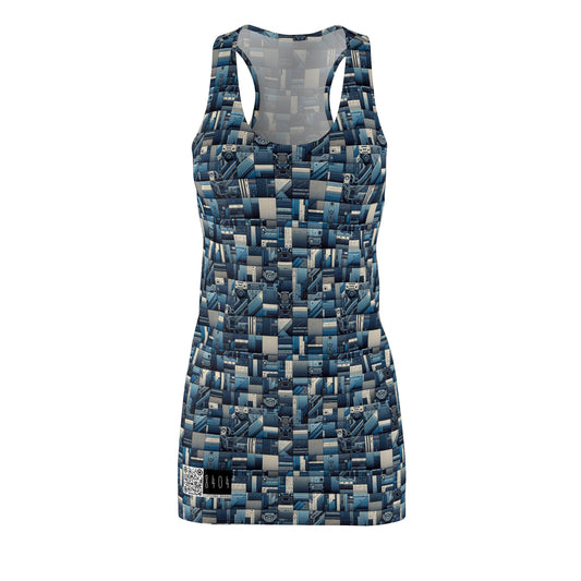 Tech-Inspired Utility Tech-Forward Streetwear With Utilitarian Edge Women's Cut & Sew Racerback Dress - 8404 Design-44