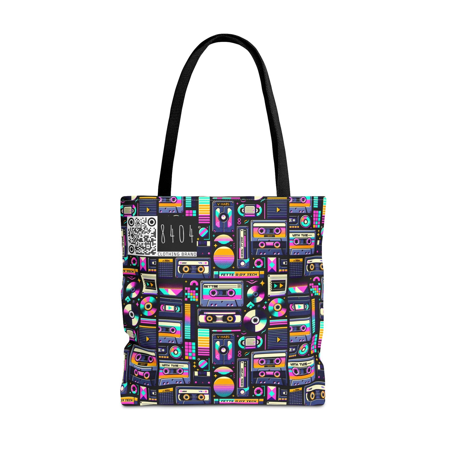 Digital Nostalgia Tech-Inspired Retro Fusion Tote Bag - 8404 Design-48