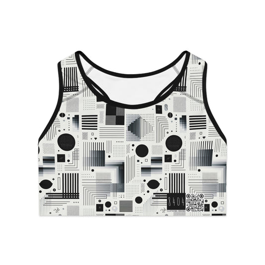 Digital Minimalism Minimalist Tech Sports Bra - 8404 Design-60
