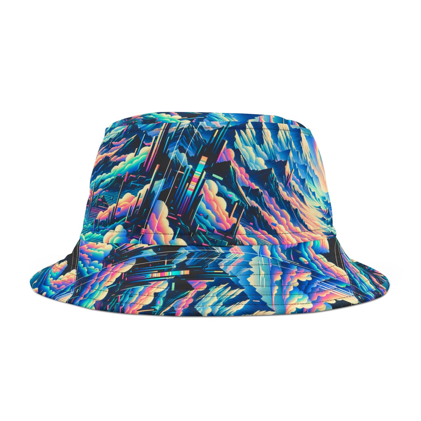 Digital Dreamscapes Digitally-Inspired Streetwear With a Dreamy, Surreal Twist Bucket Hat - 8404 Design-69