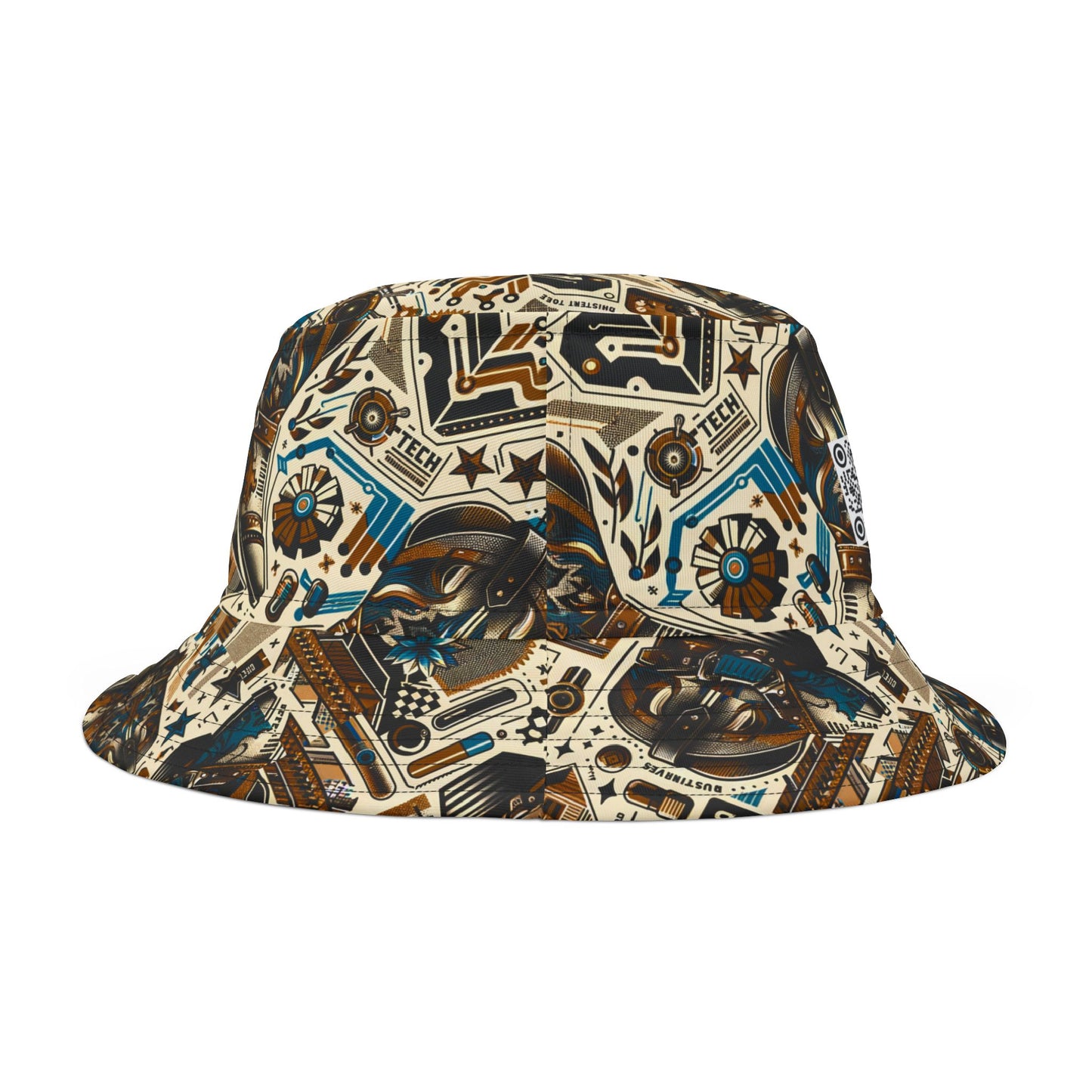 Digital Cowboy Chic Tech-Infused Western Fusion Bucket Hat - 8404 Design-45