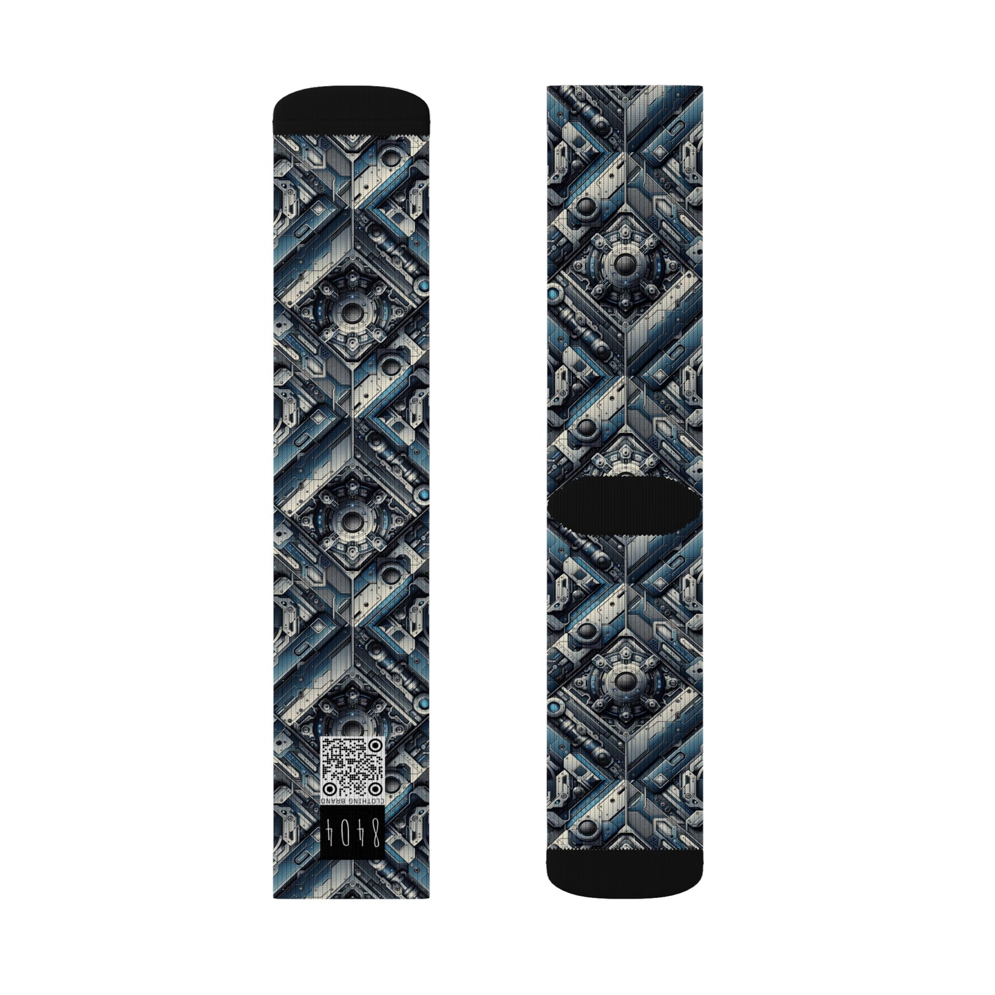 Tech Utility Fusion Tech-Forward Utility With a Futuristic Edge Sublimation Socks - 8404 Design-43