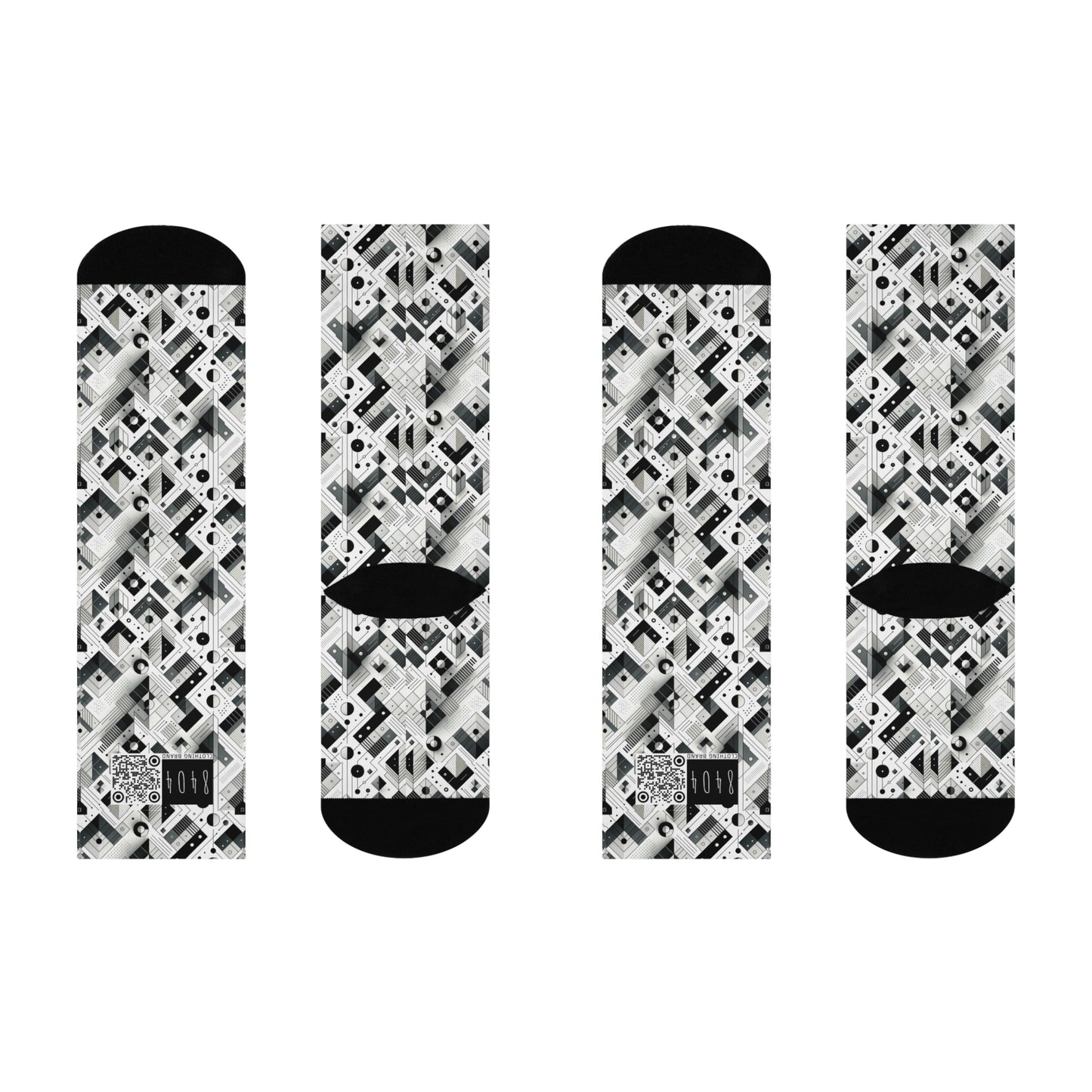 Digital Minimalism Minimalist Tech Cushioned Crew Socks - 8404 Design-69
