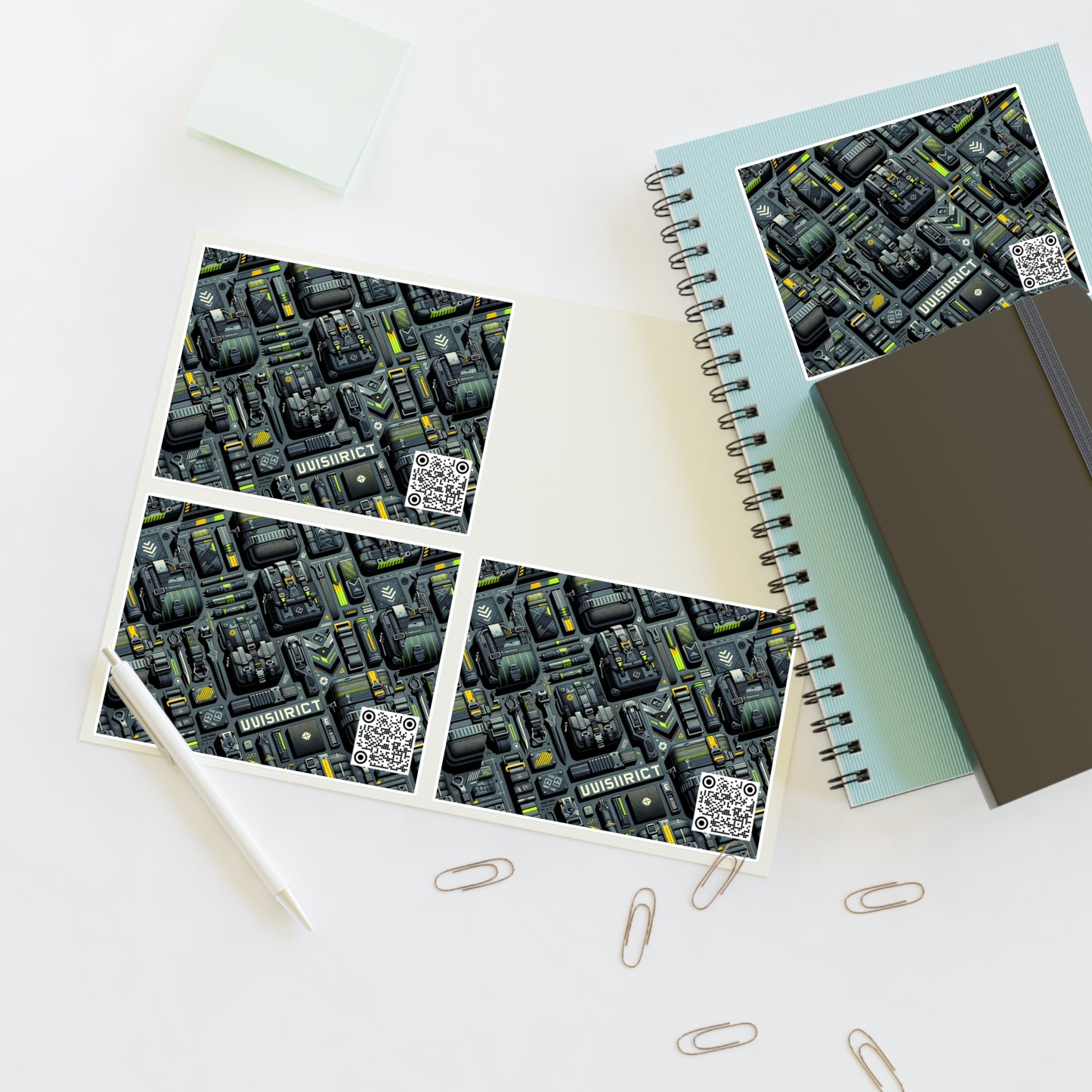 Tech Utility Streetwear Futuristic Tech-Forward Sticker Sheets - 8404 Design-47