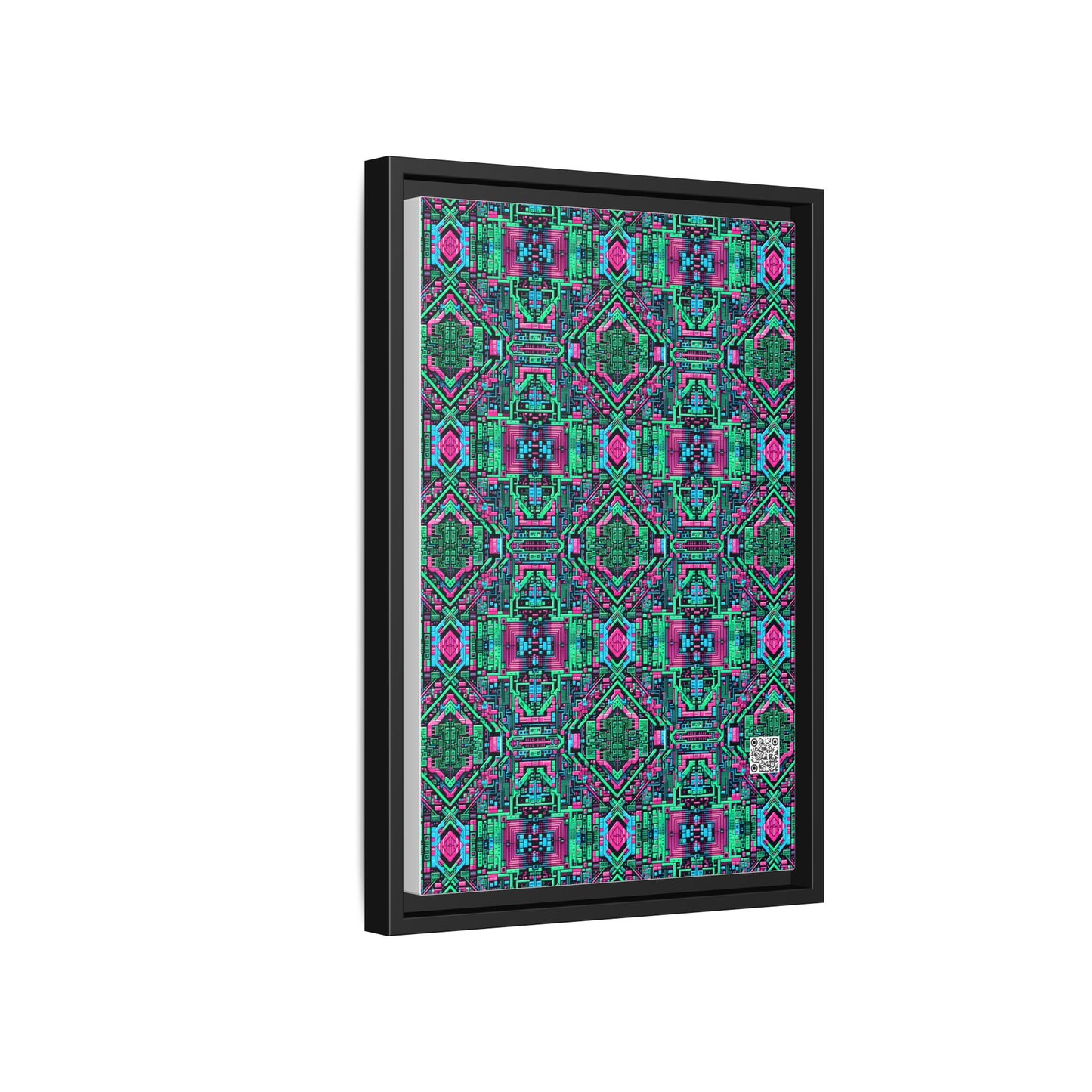 Digital Glitch Vibes Tech-Inspired Streetwear Matte Canvas, Framed (multi-Color) - 8404 Design-71 B