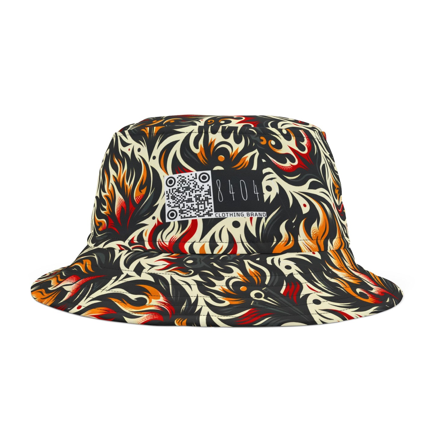 Fire & Flames Bold Streetwear Statement Bucket Hat - 8404 Design-57