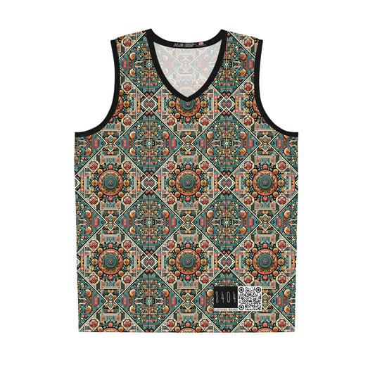 Cultural Fusion Tech Blend of Cultural Heritage With Tech-Inspired Elements Basketball Jersey - 8404 Design-74