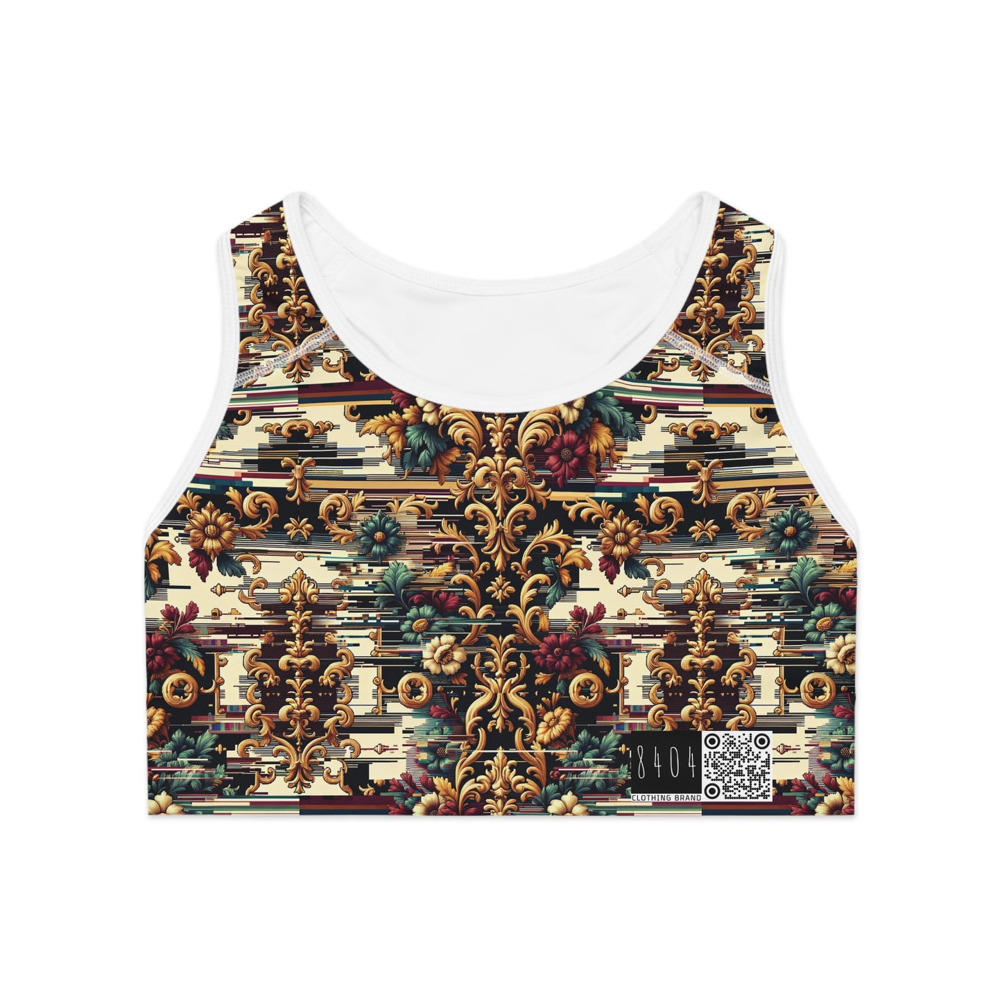 Digital Renaissance Modern Baroque Fusion Sports Bra - 8404 Design-63