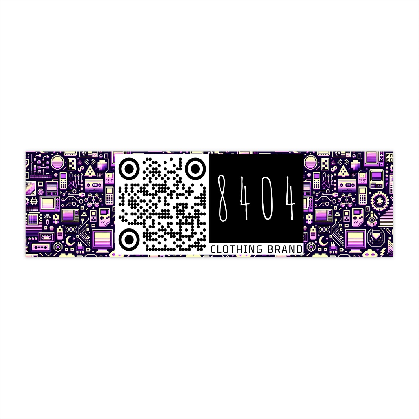 Digital Nostalgia Remix Modern Vintage Fusion Bumper Sticker - 8404 Design-54