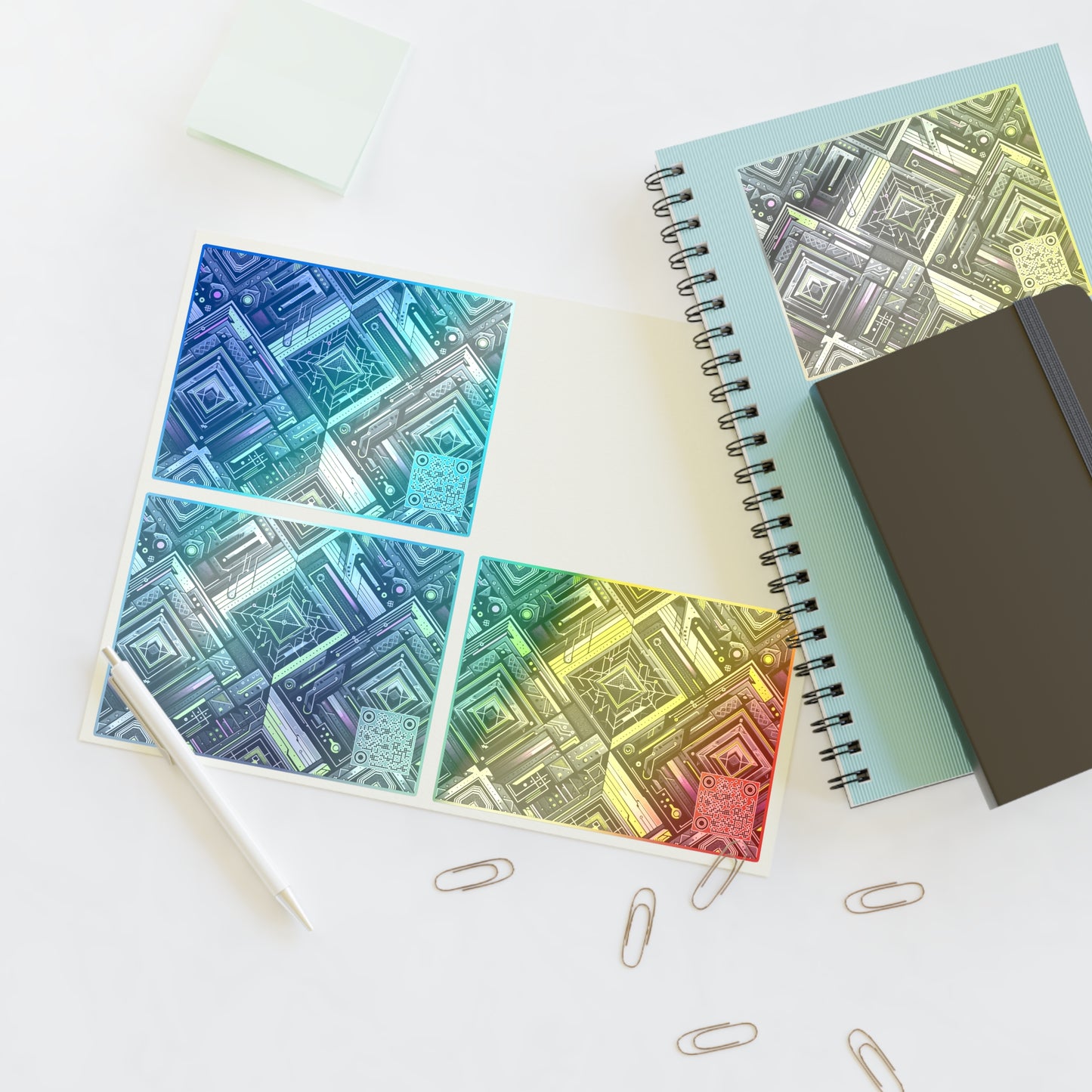 Retro Futurism Graphics Tech-Forward Streetwear Sticker Sheets - 8404 Design-60