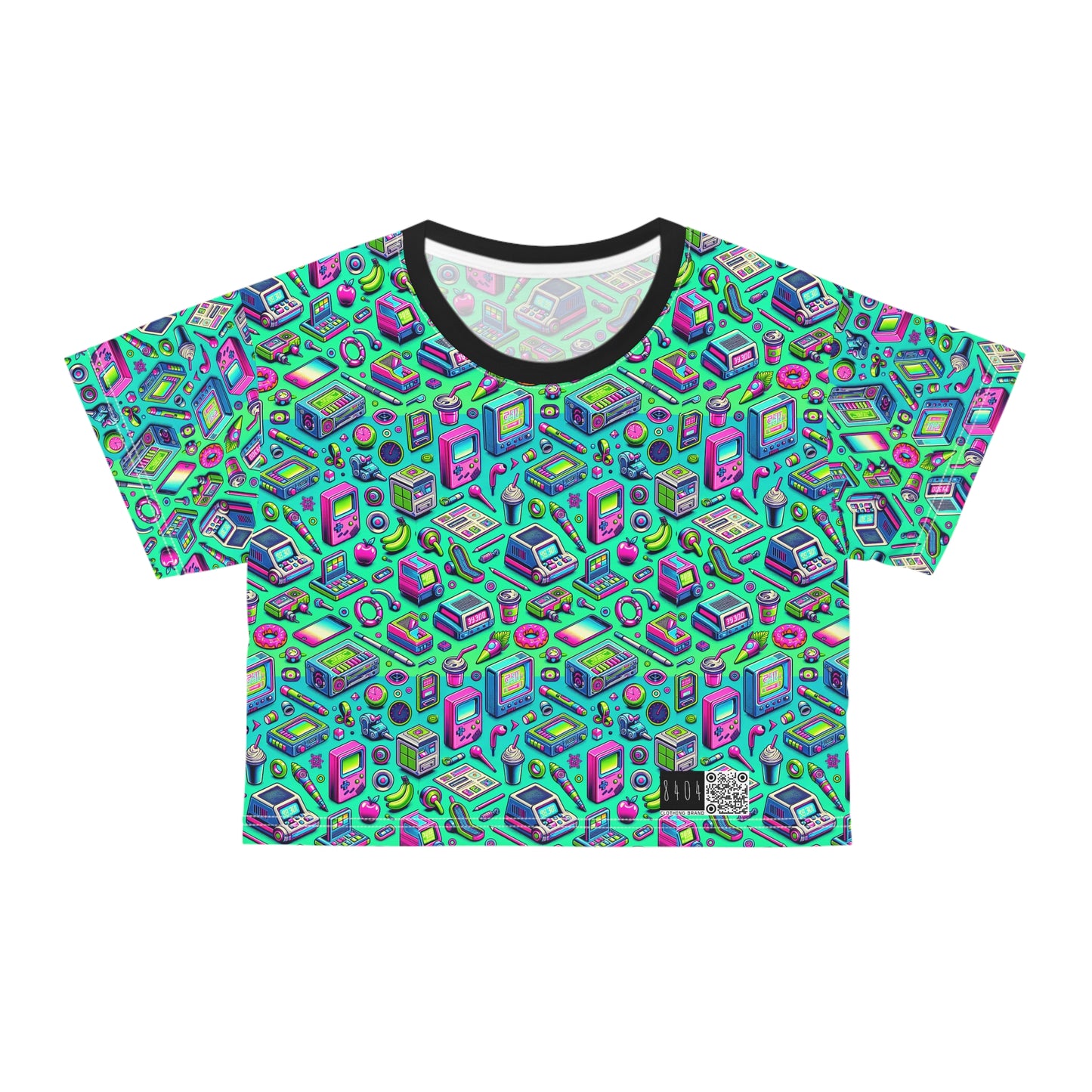 Y2k Revival Nostalgic Futurism Crop Tee - 8404 Design-48