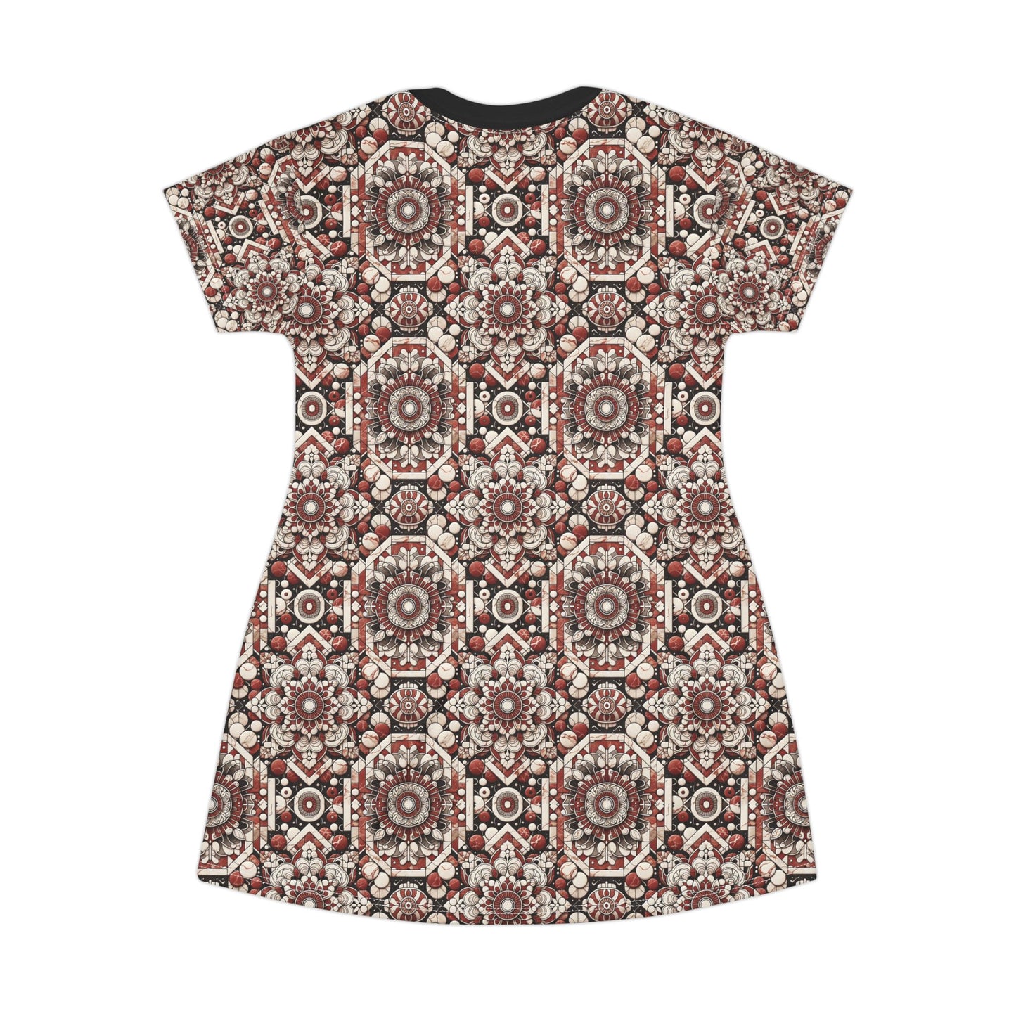 Neo Jomon Sculptural Aesthetics Artisanal Streetwear T-Shirt Dress - 8404 Design-55