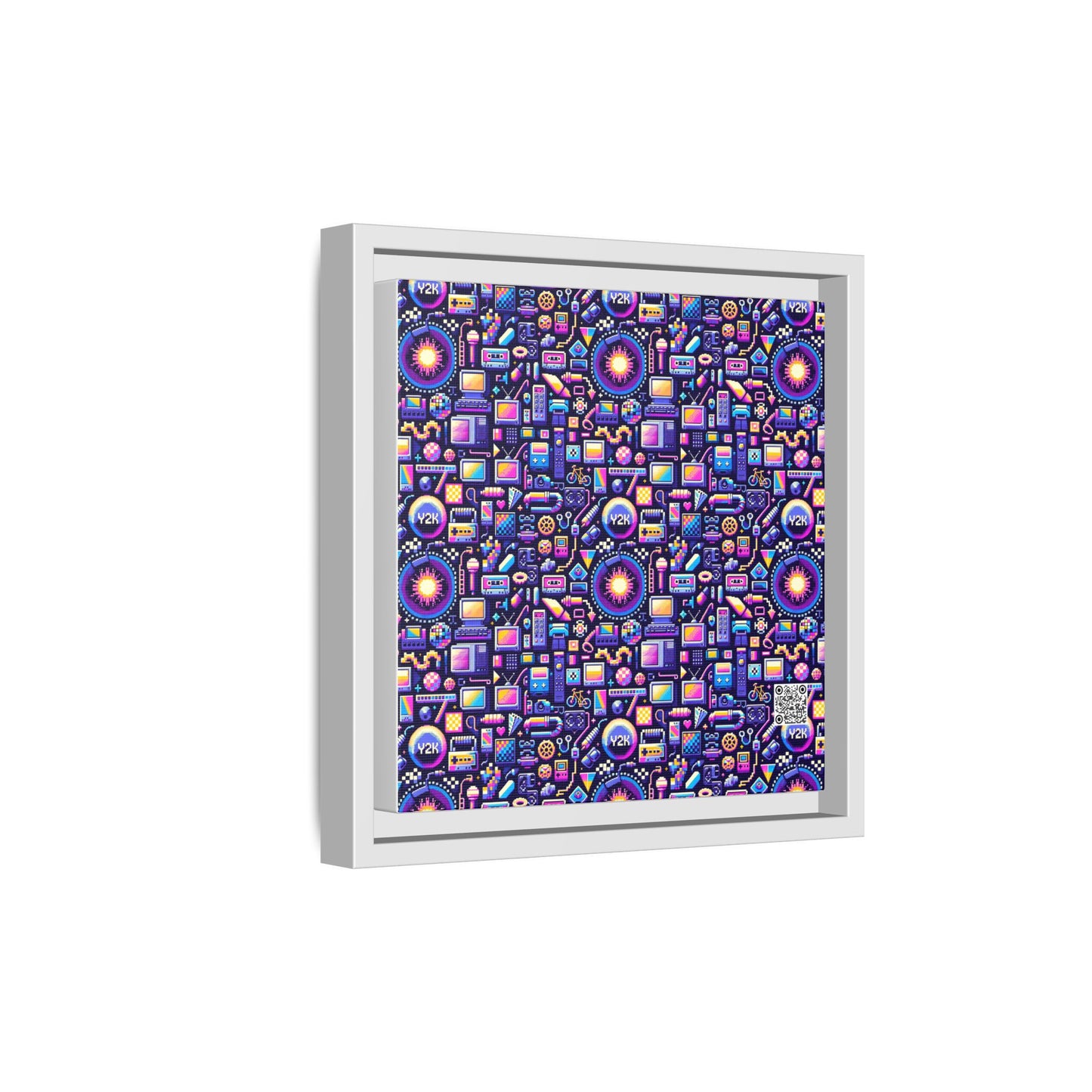 Digital Nostalgia Modern Retro Fusion Matte Canvas, Framed (multi-Color) - 8404 Design-64 B