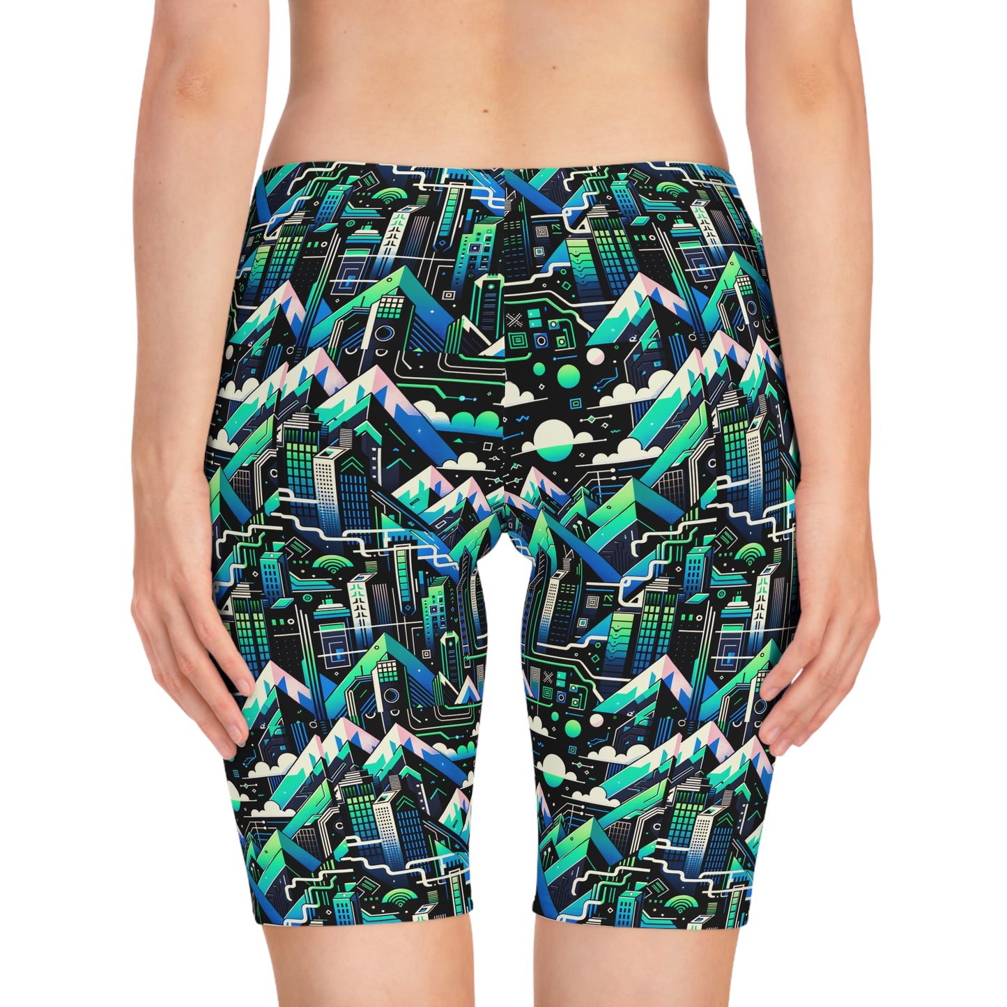 Digital Adventure Graphics Digital Explorer Women's Bike Shorts - 8404 Design-55