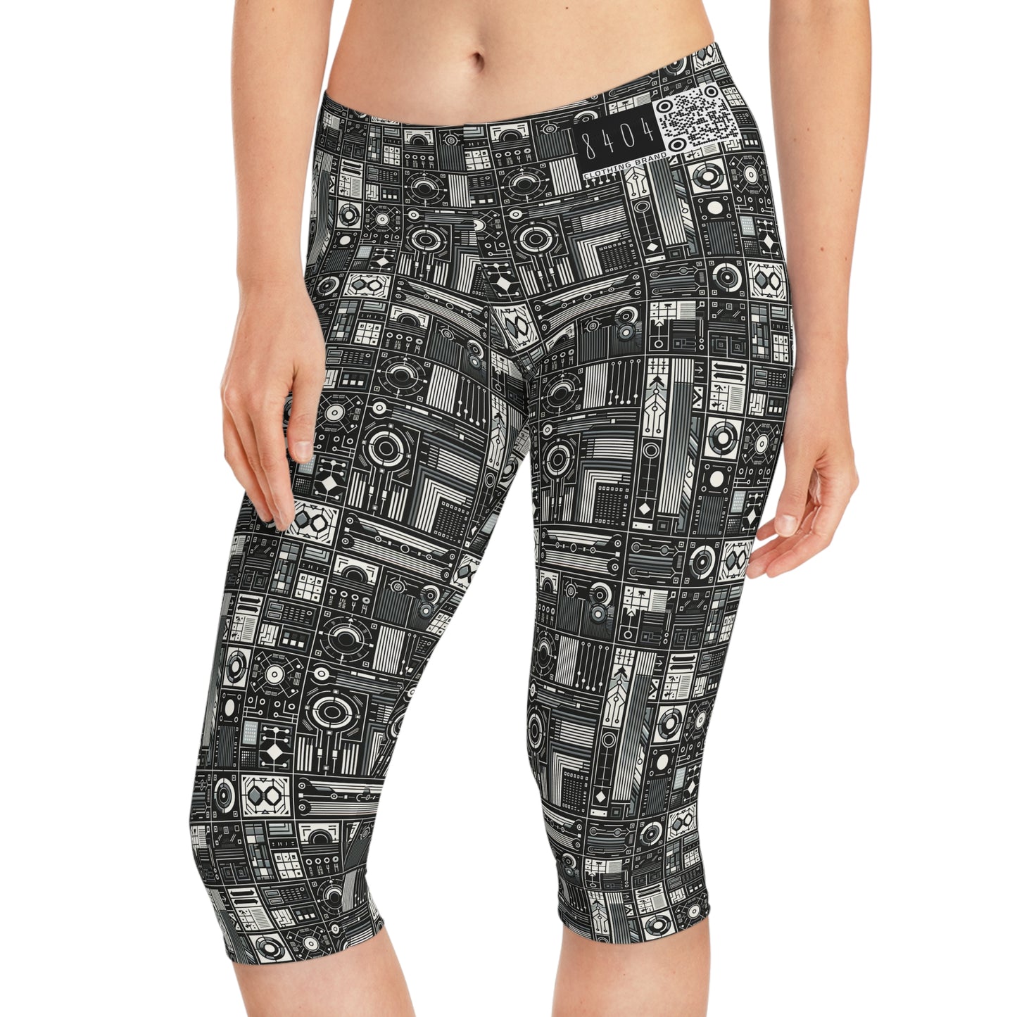 Digital Minimalism Minimalist Tech Women's Capri Leggings - 8404 Design-62