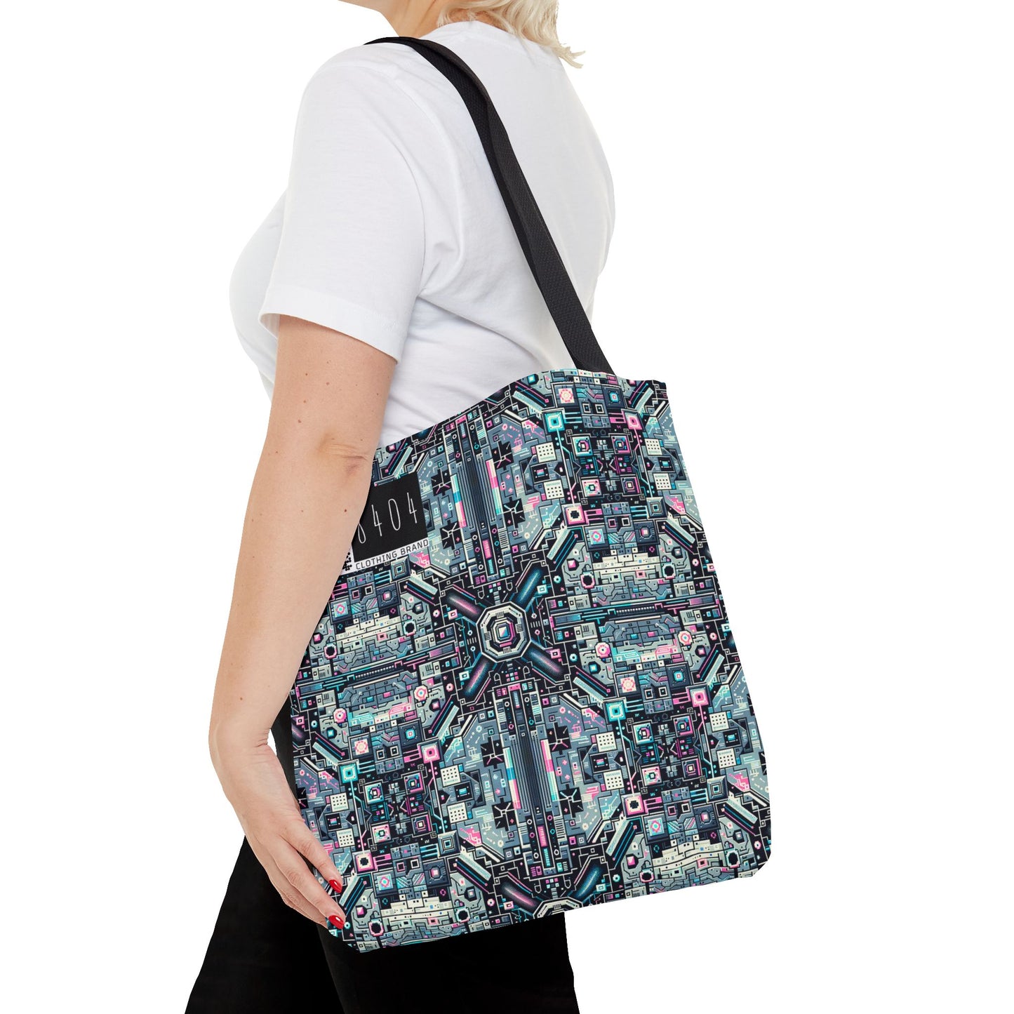 Digital Renaissance Tech-Forward Maximalism Tote Bag - 8404 Design-44