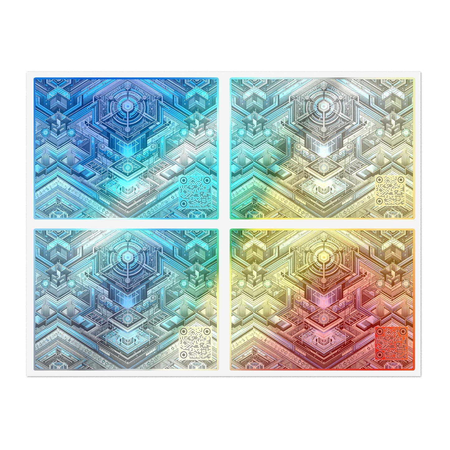Tech-Infused Futurism Sleek Tech Edge Sticker Sheets - 8404 Design-49