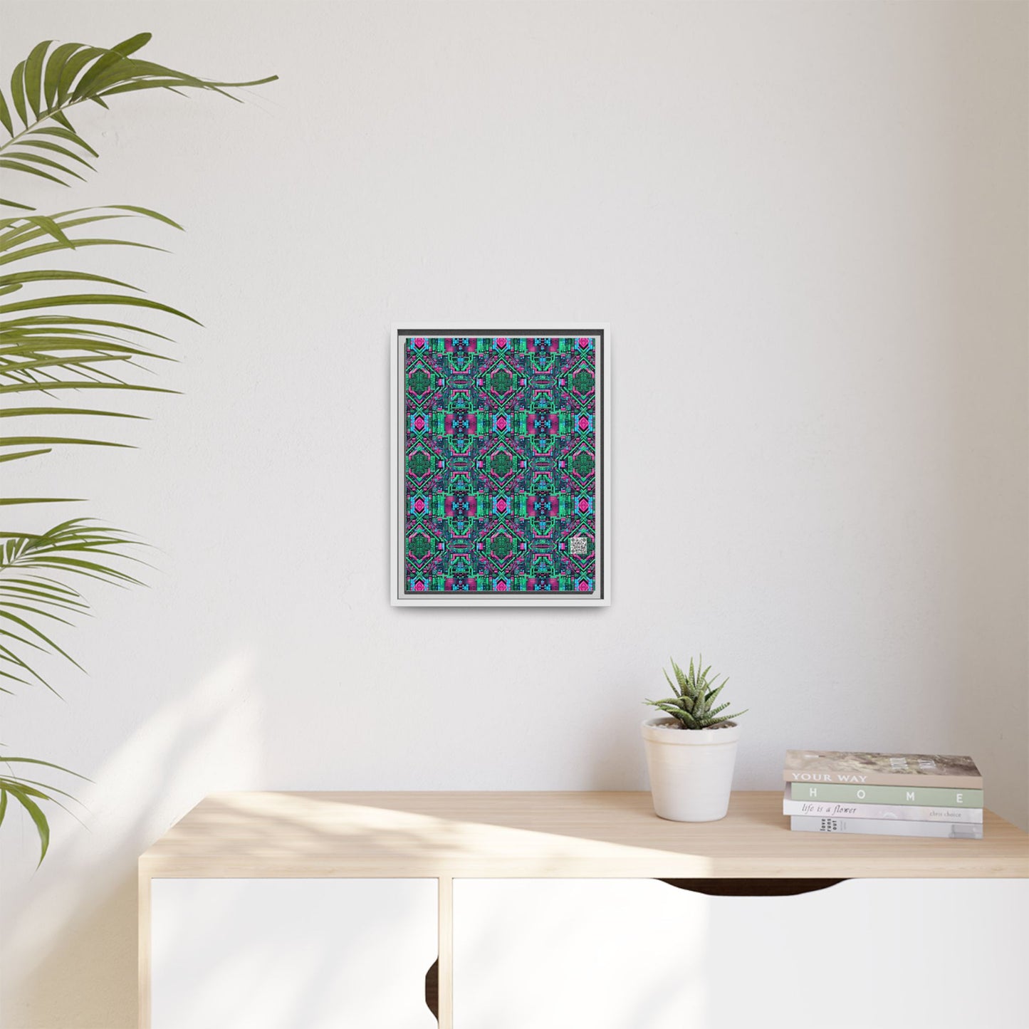 Digital Glitch Vibes Tech-Inspired Streetwear Matte Canvas, Framed (multi-Color) - 8404 Design-71 A