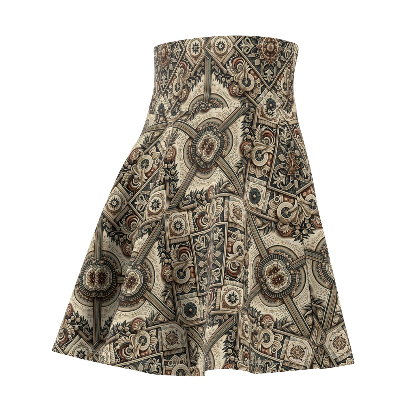 Graphic Workwear Capsule Artisanal Workwear Fusion Women's Skater Skirt - 8404 Design-61