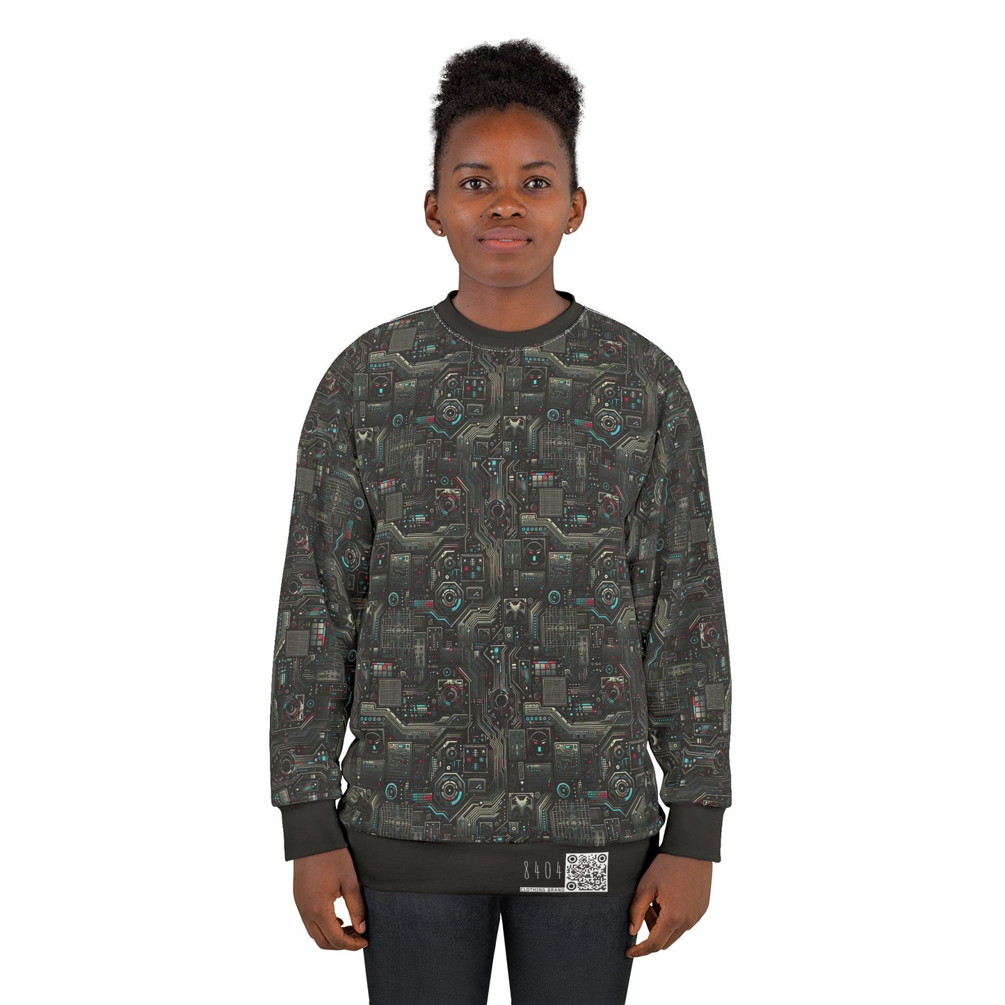 Tech Noir Aesthetics Sleek Tech Streetwear Sweatshirt - 8404 Design-52