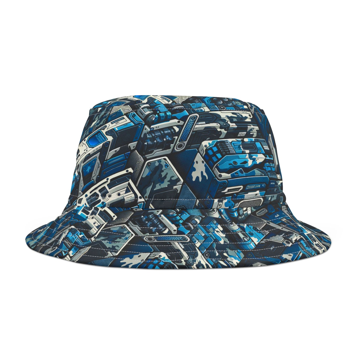 Tech Urban Camo Tech-Forward Streetwear With a Futuristic Military Edge Bucket Hat - 8404 Design-51