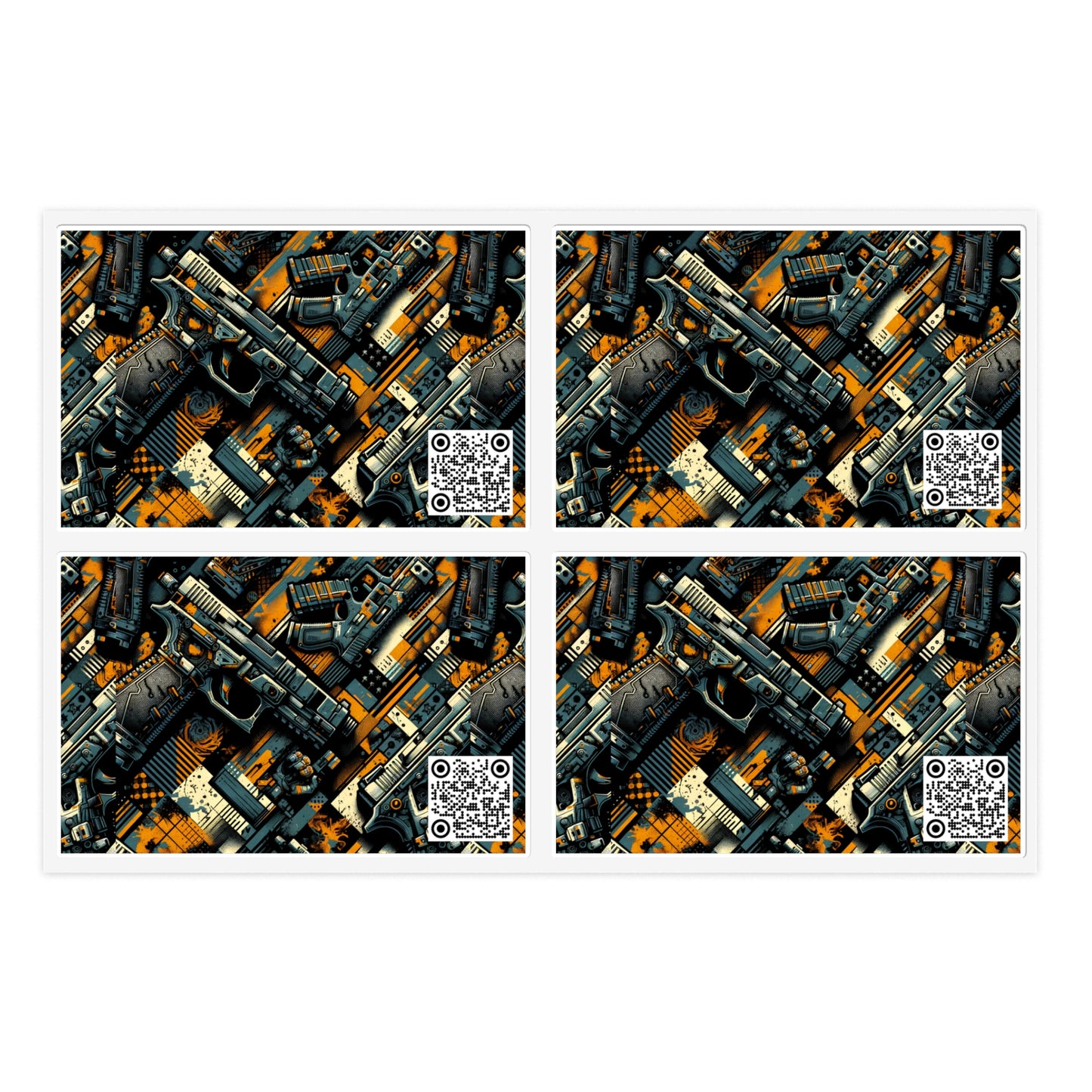 Digital Punk Futuristic Grunge Sticker Sheets - 8404 Design-47