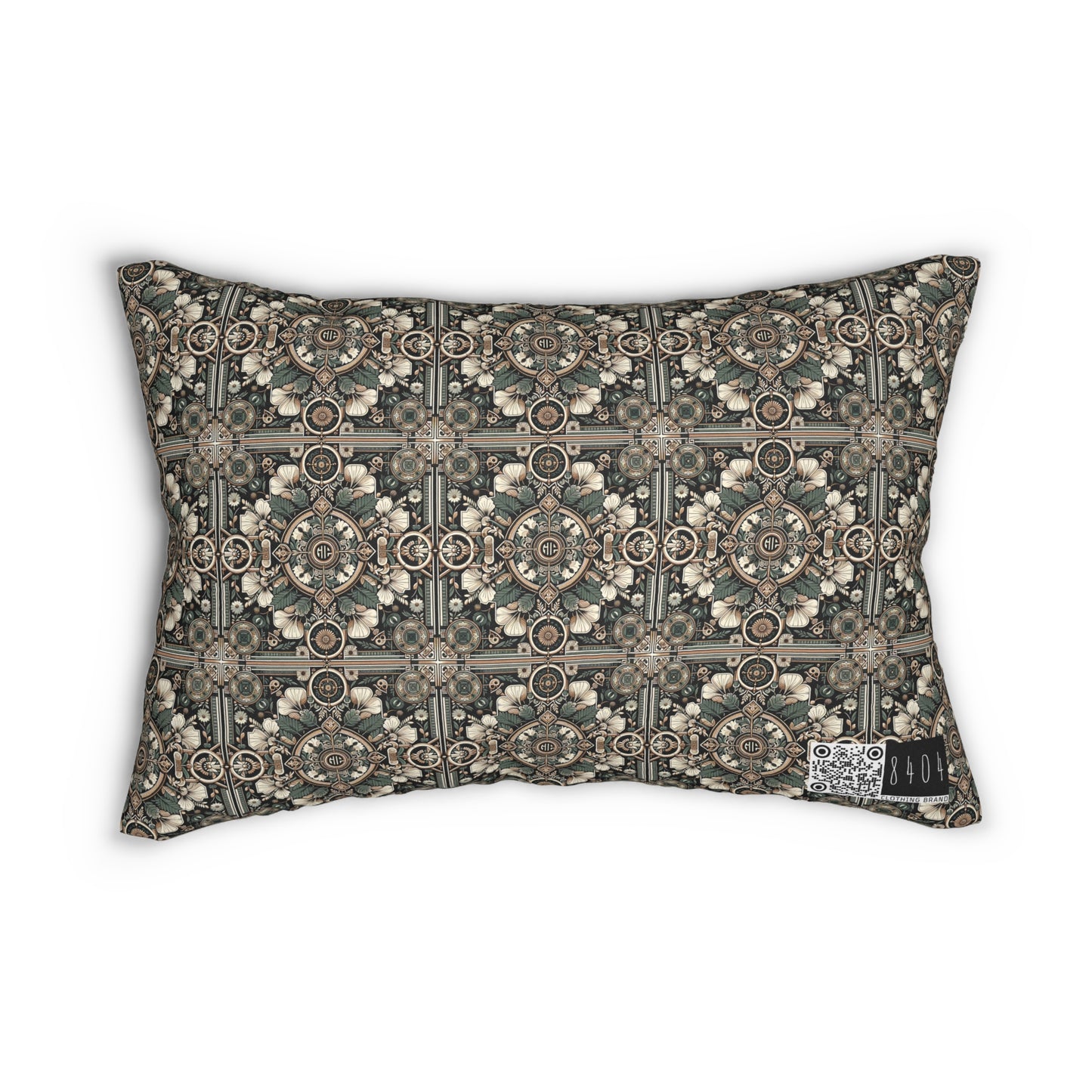Cyber Garden Party Tech Garden Extravaganza Spun Polyester Lumbar Pillow - 8404 Design-66 S