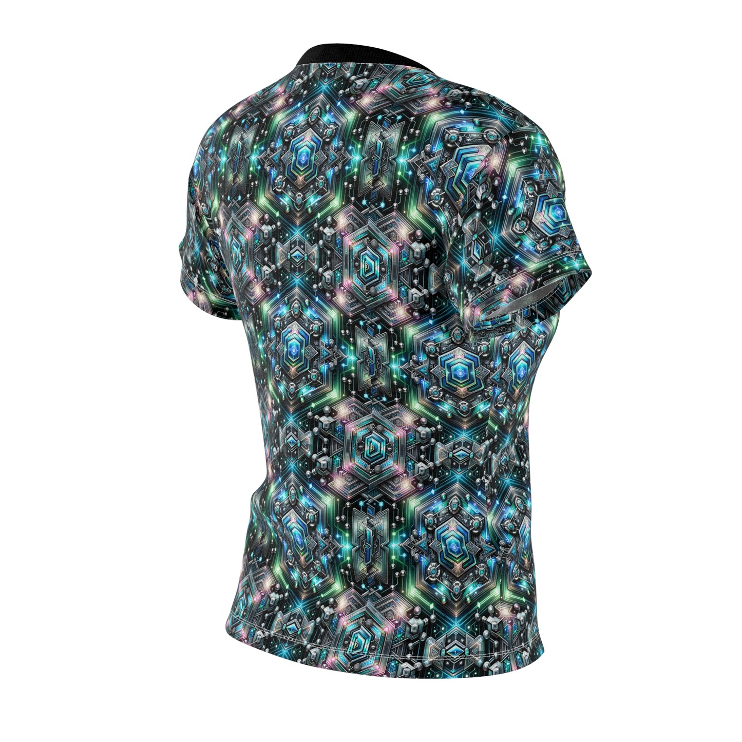 Tech-Infused Futurism Futuristic Tech Women's Cut & Sew Tee - 8404 Design-63