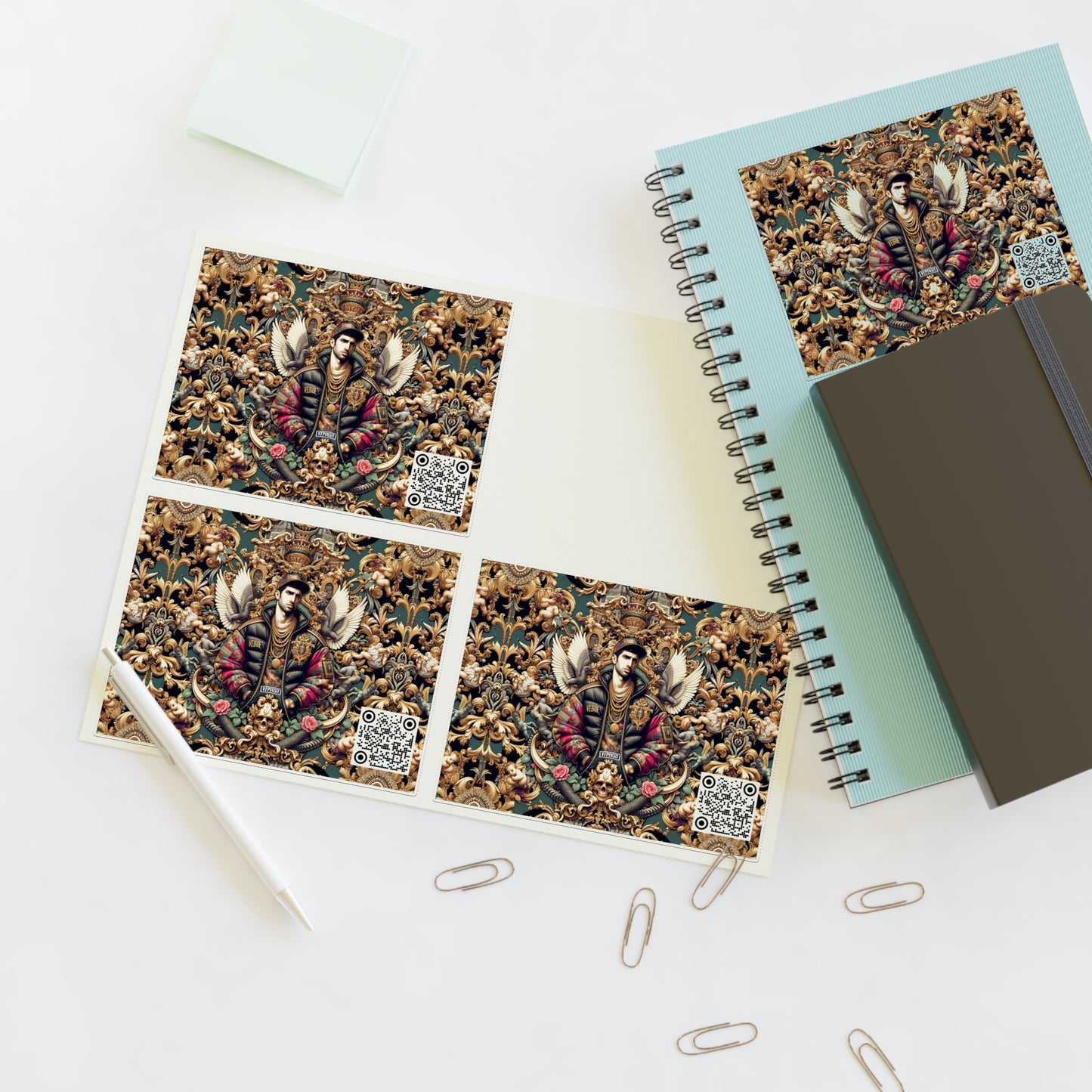 Digital Renaissance Luxurious Streetwear Inspired By Classical Art With a Modern Twist Sticker Sheets - 8404 Design-59
